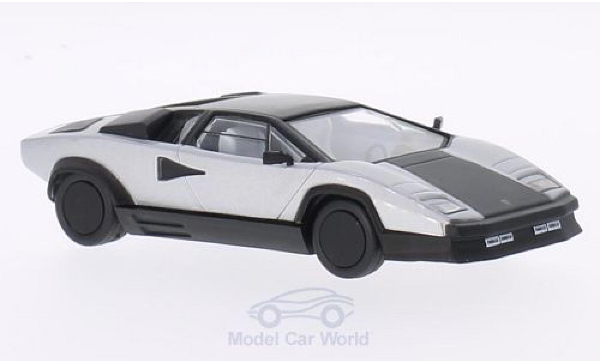Lamborghini Countach 1/43 WhiteBox Evoluzione grigio/matt-nero 1987 modellino in miniatura