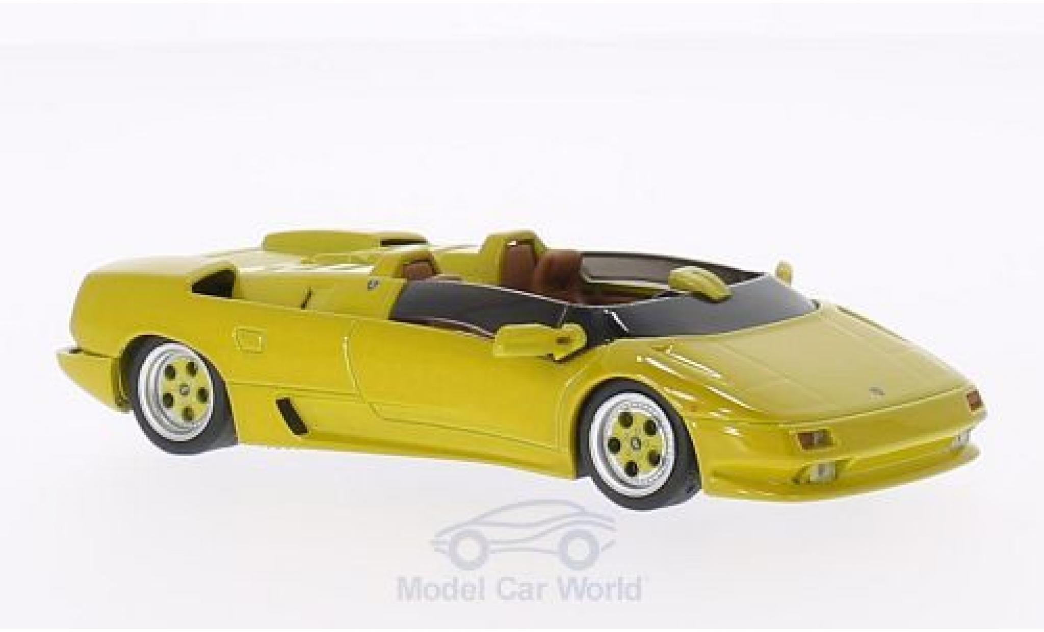 Lamborghini Diablo 1/43 WhiteBox Roadster Prossootyp giallo 1992 modellino in miniatura