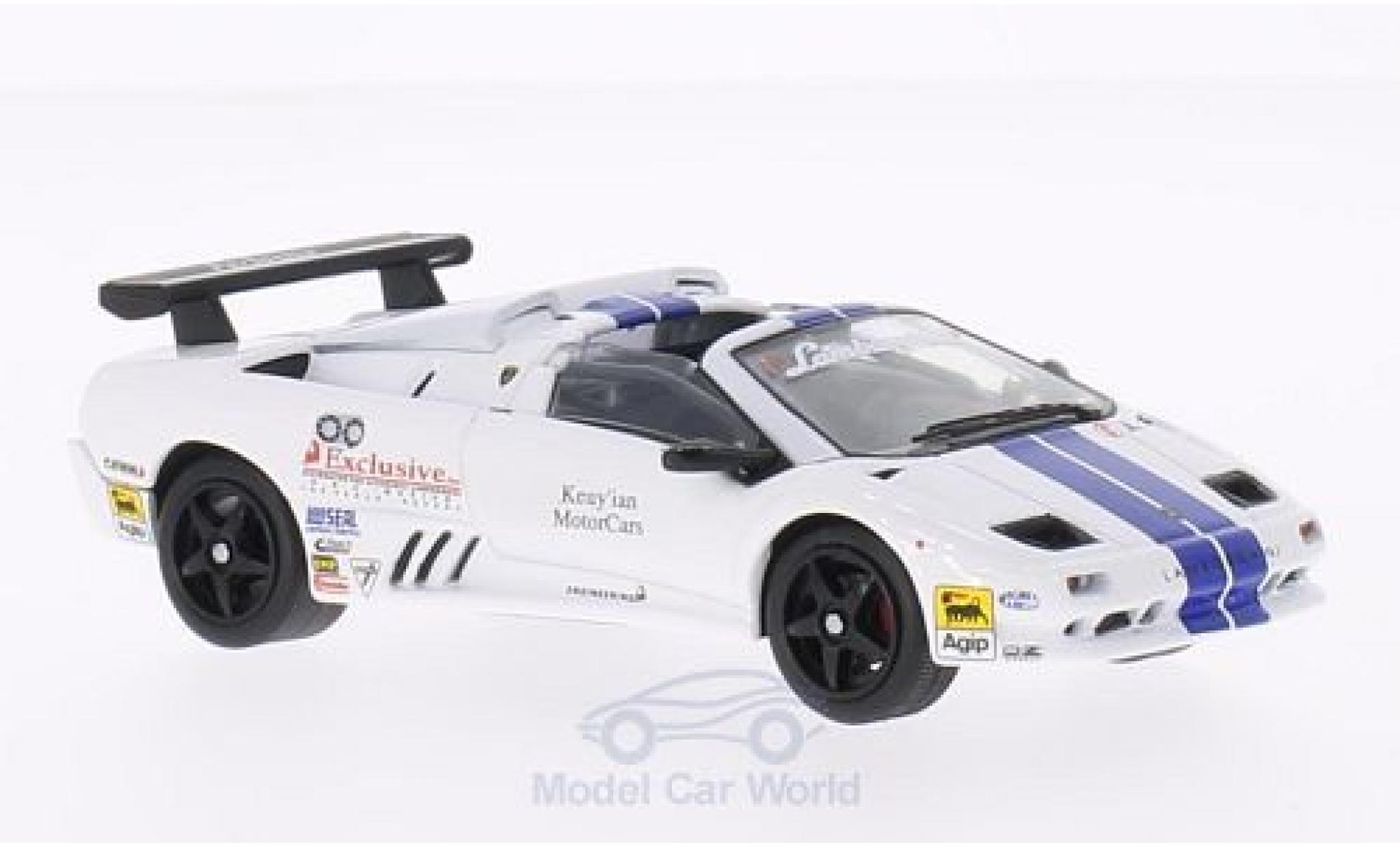 Lamborghini Diablo VT 1/43 WhiteBox VT-R Roadster Trofeo bianco/blu 1997 modellino in miniatura