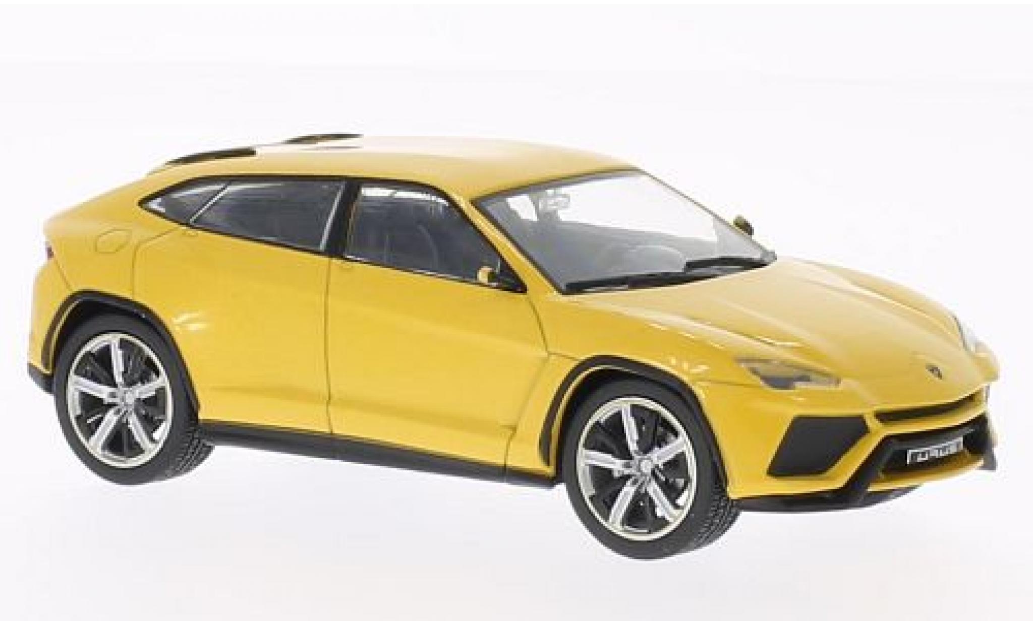 Lamborghini Urus 1/43 WhiteBox metallico giallo 2012 modellino in miniatura