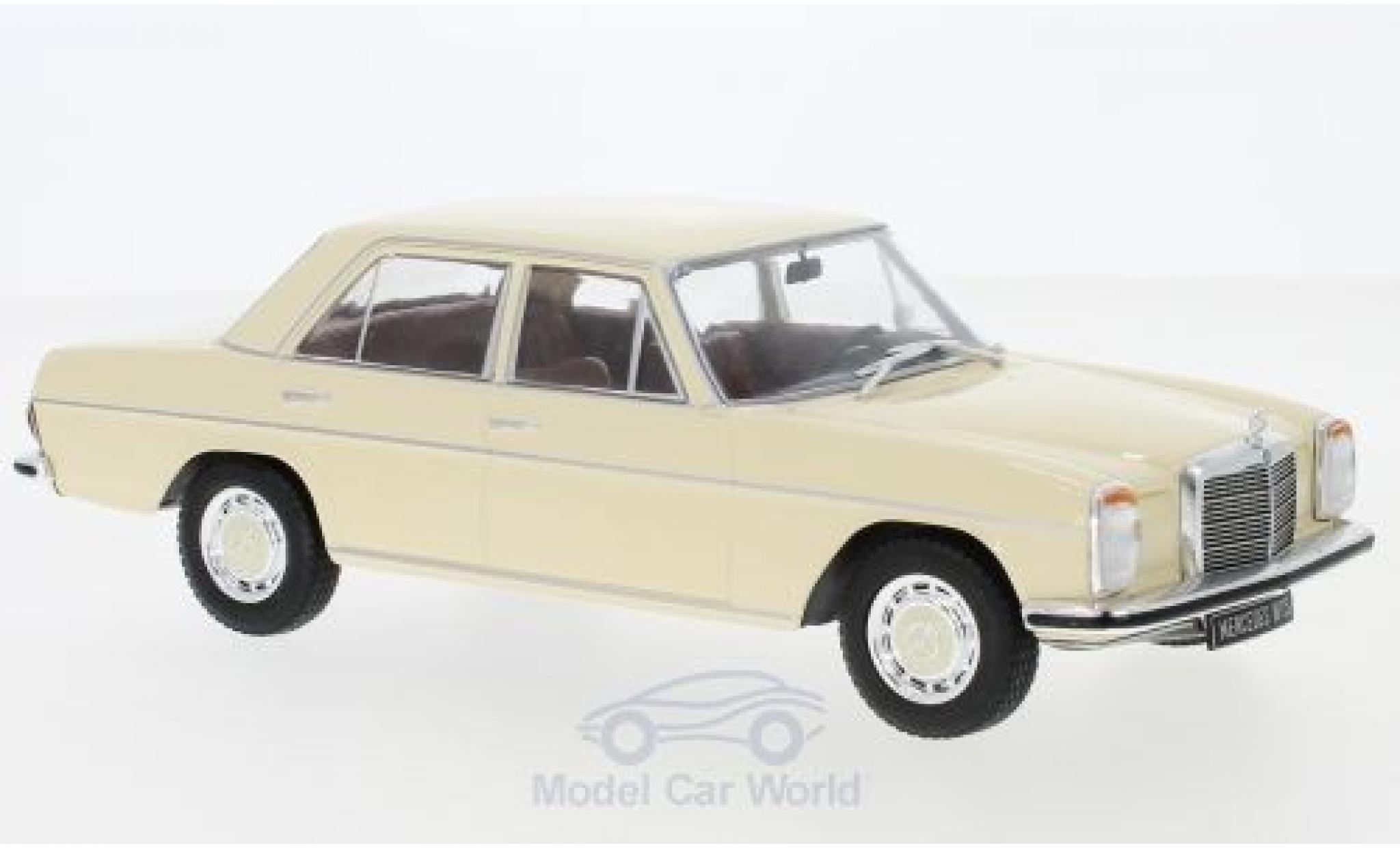 Mercedes 200 1/24 WhiteBox D (W115) beige 1968 modellino in miniatura