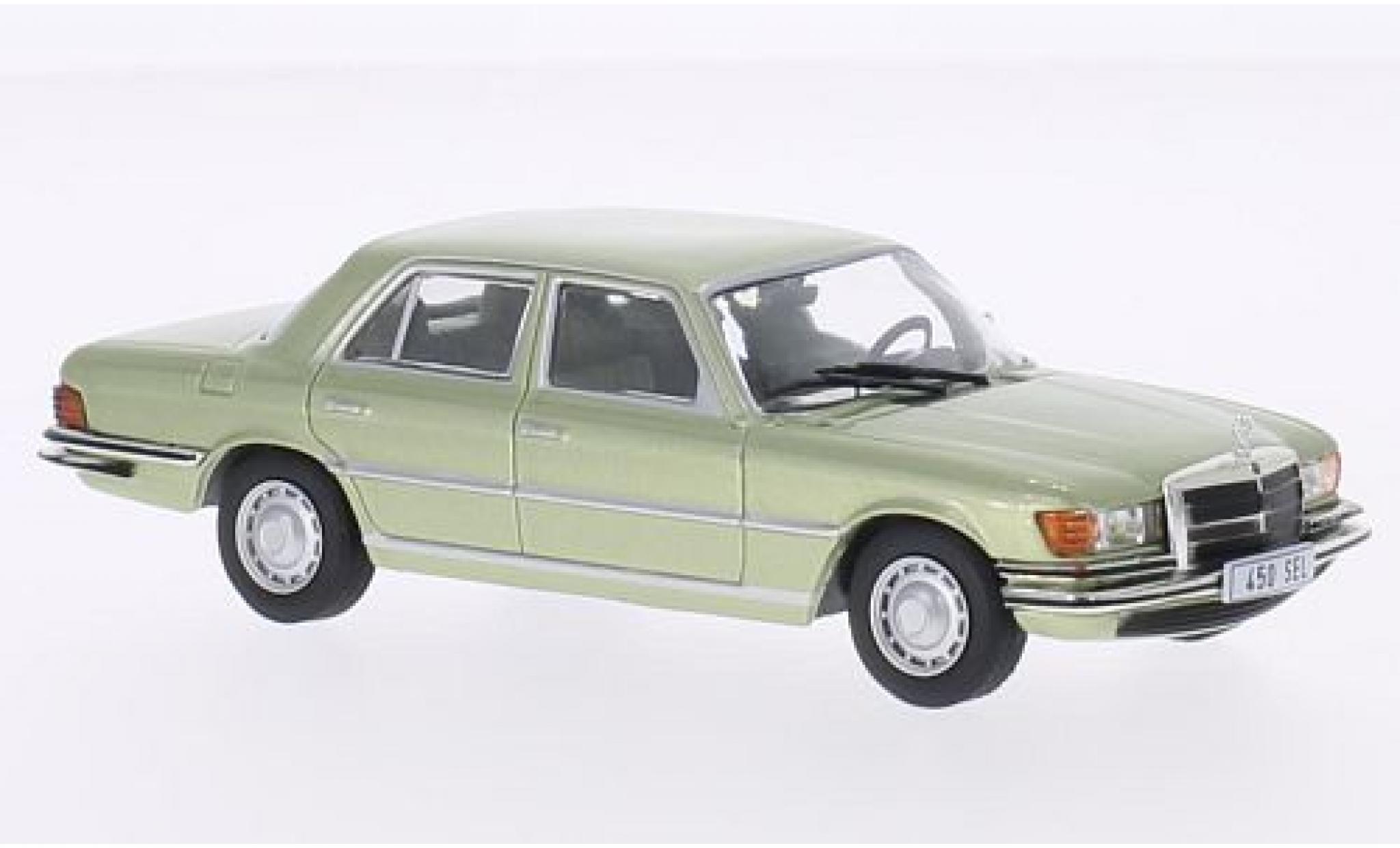 Mercedes 450 1/43 WhiteBox SEL (W116) metallico verde 1975 modellino in miniatura