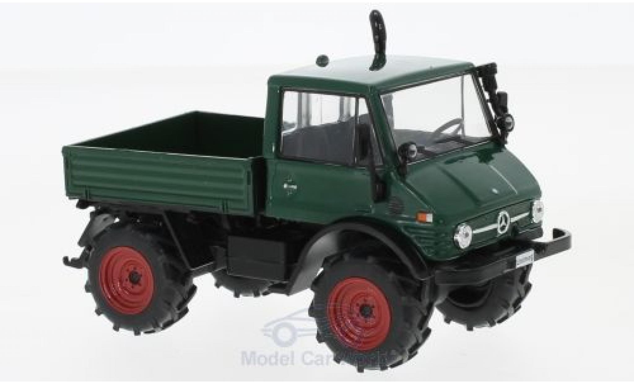 Mercedes Unimog 1/43 WhiteBox 406 verde 1977 modellino in miniatura