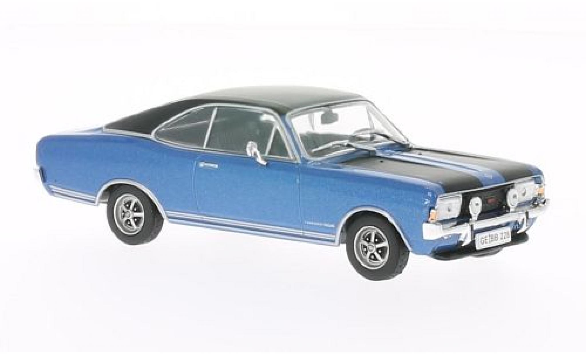 Opel Commodore 1/43 WhiteBox A Coupe GS metallico blu/nero 1970 modellino in miniatura
