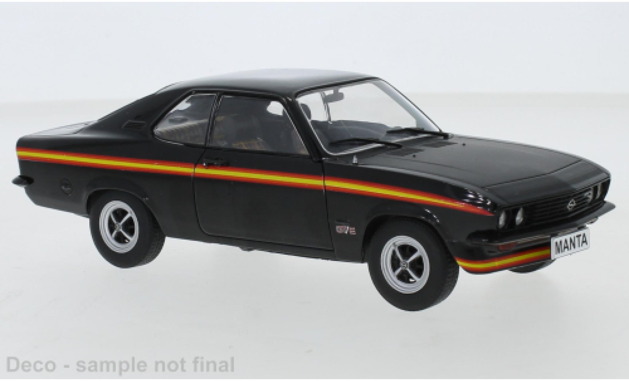 Opel Manta 1/24 WhiteBox A GT/E nero 1974 Black Magic modellino in miniatura
