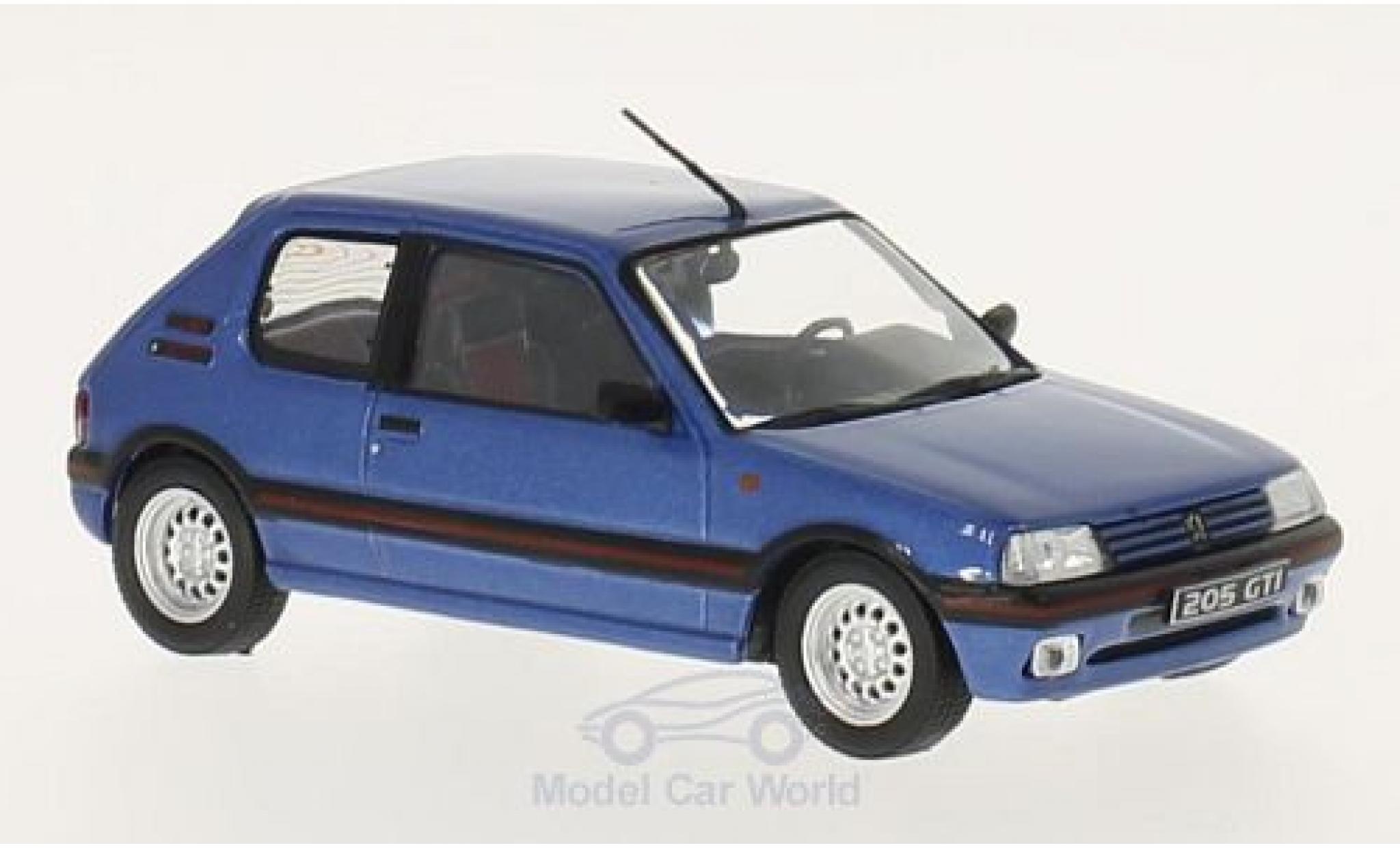 Peugeot 205 GTI 1/43 WhiteBox GTI metallico blu 1992 modellino in miniatura