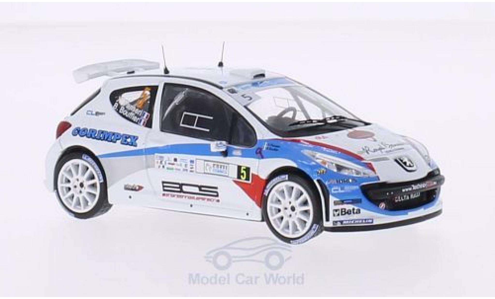 Peugeot 207 S2000 1/43 WhiteBox S2000 No.5 FIA European Rally Championship Tour de Corse 2013 B.Bouffier/X.Panseri modellino in miniatura