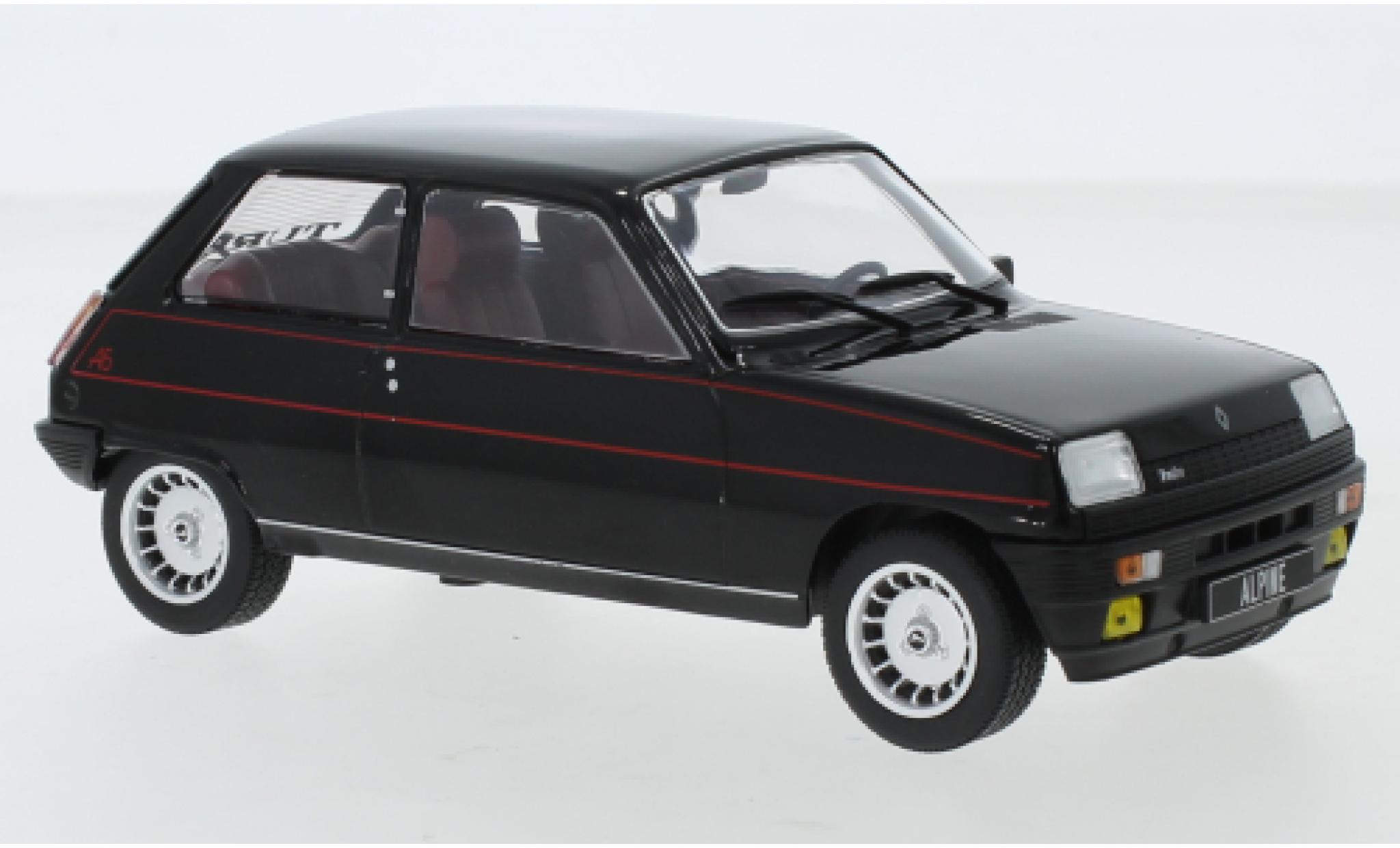 Renault 5 1/24 WhiteBox Alpine nero/Dekor 1982 modellino in miniatura