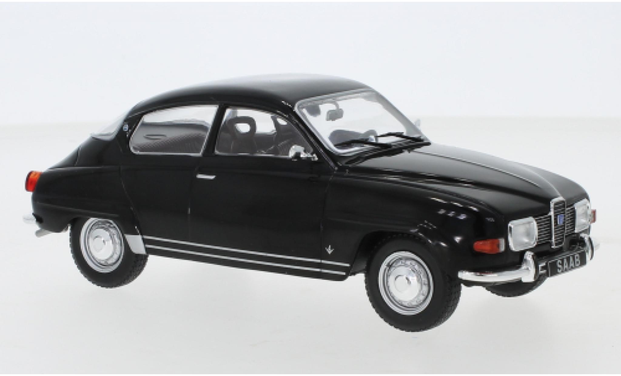 Saab 96 1/24 WhiteBox V4 nero 1970 modellino in miniatura