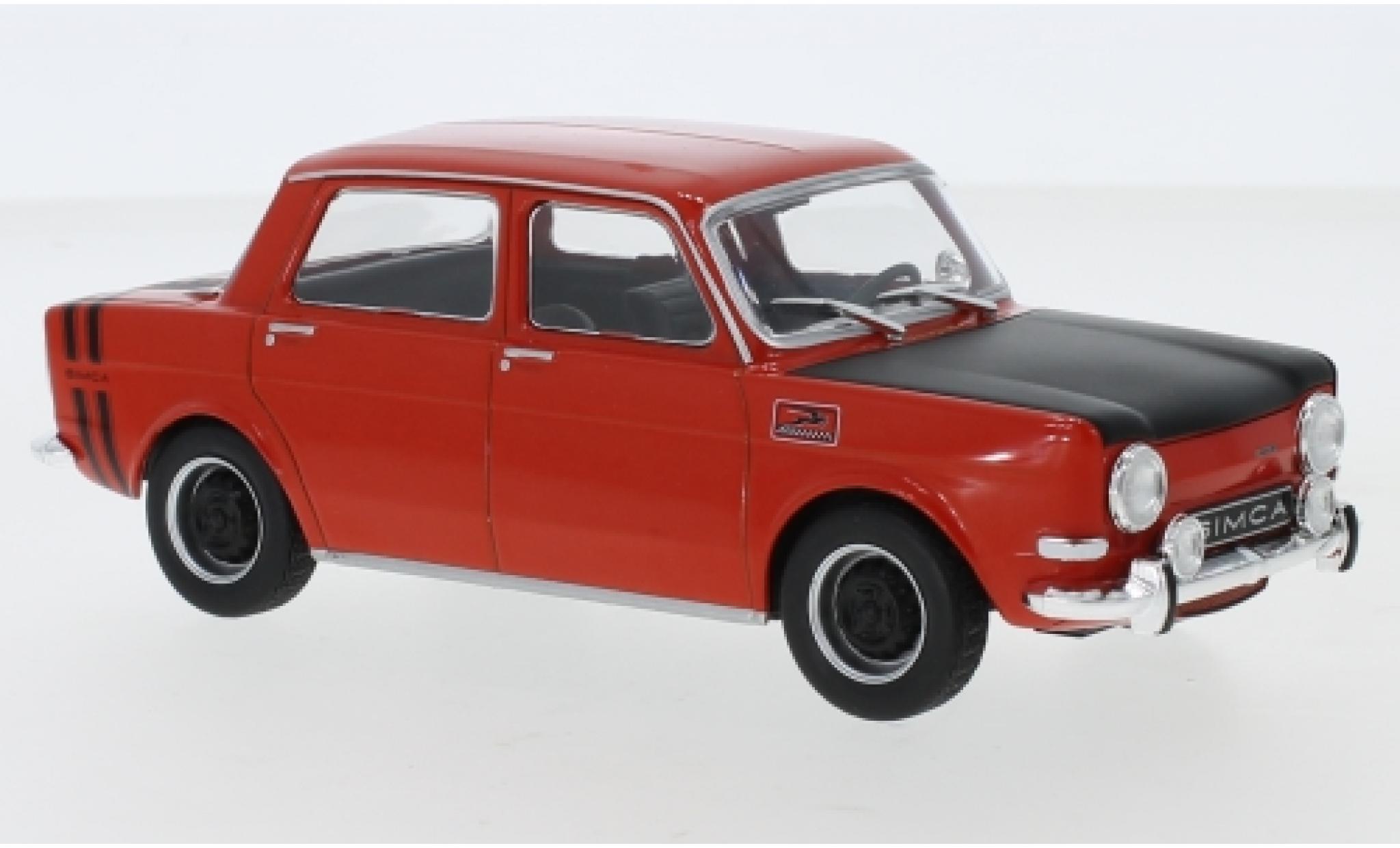 Simca 1000 1/24 WhiteBox Rallye 2 rosso 1970 modellino in miniatura