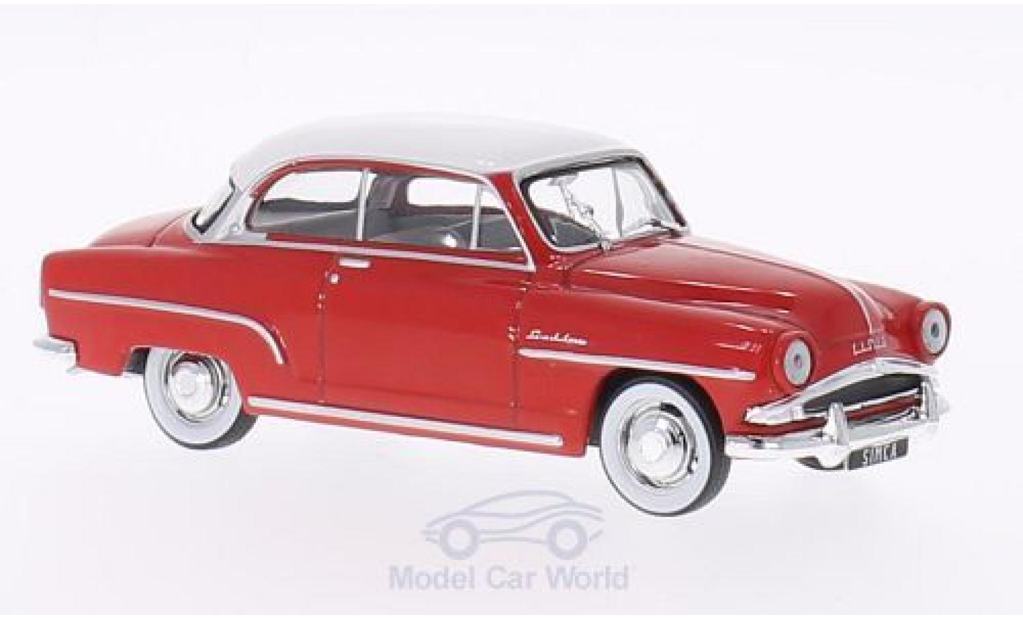 Simca Aronde 1/43 WhiteBox Grand Large rosso/bianco 1953 modellino in miniatura