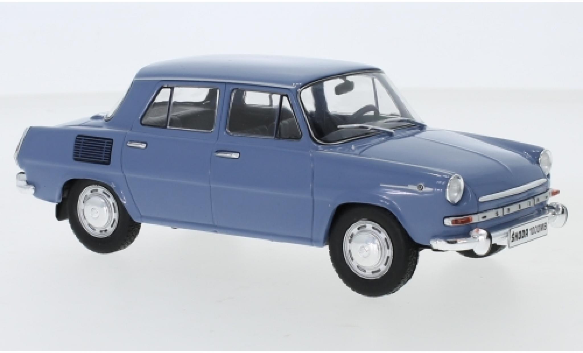 Skoda 1000 1/24 WhiteBox MB blu 1969 modellino in miniatura