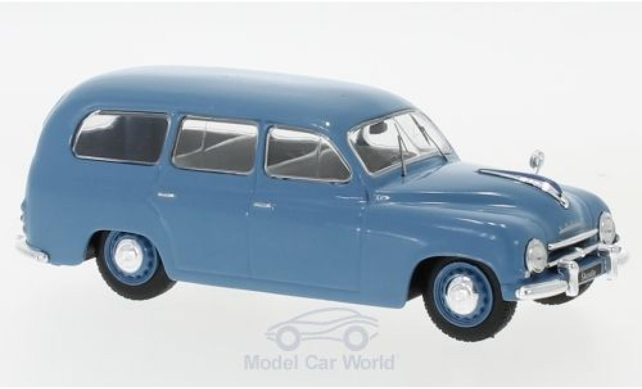Skoda 120 1/43 WhiteBox 1 Kombi blu 1954 modellino in miniatura