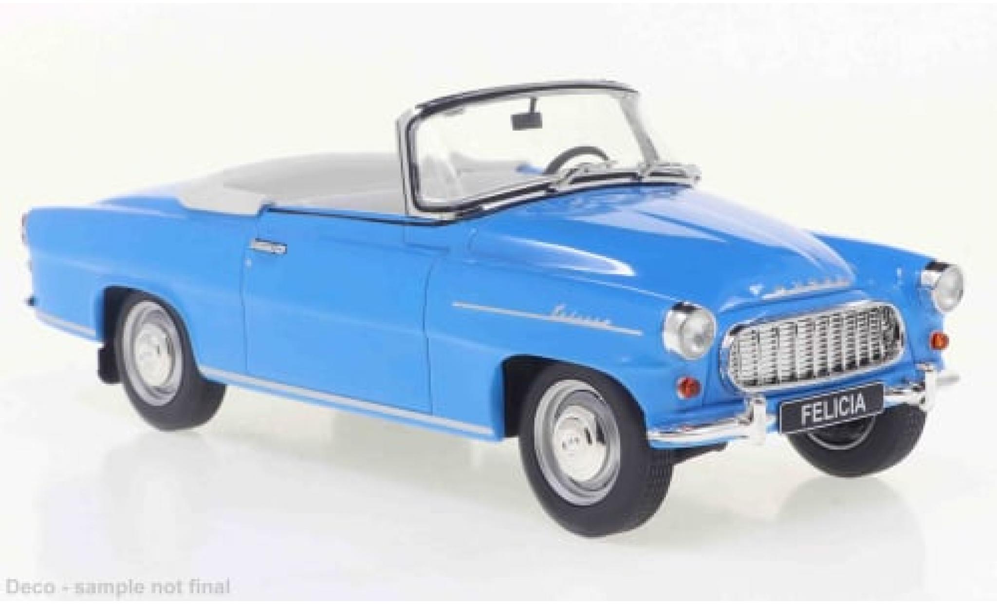 Skoda Felicia 1/24 WhiteBox Cabrio blau 1959 1:24 modellino in miniatura