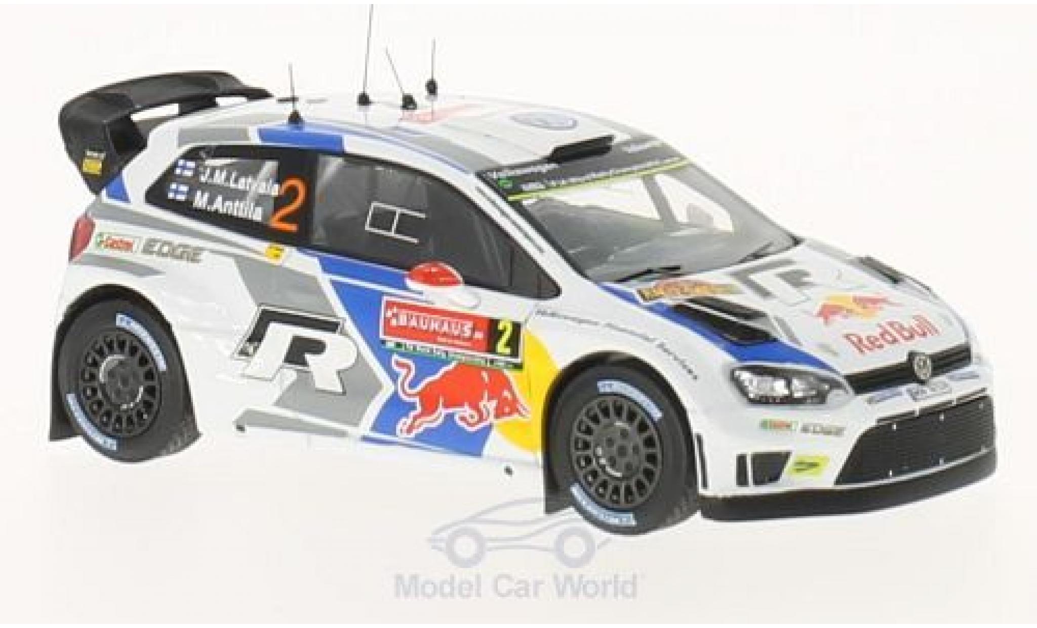 Volkswagen Polo 1/43 WhiteBox R WRC No.2 Motorsport Red Bull Rallye WM Rallye Schweden 2014 J-M.Latvala/M.Anttila modellino in miniatura