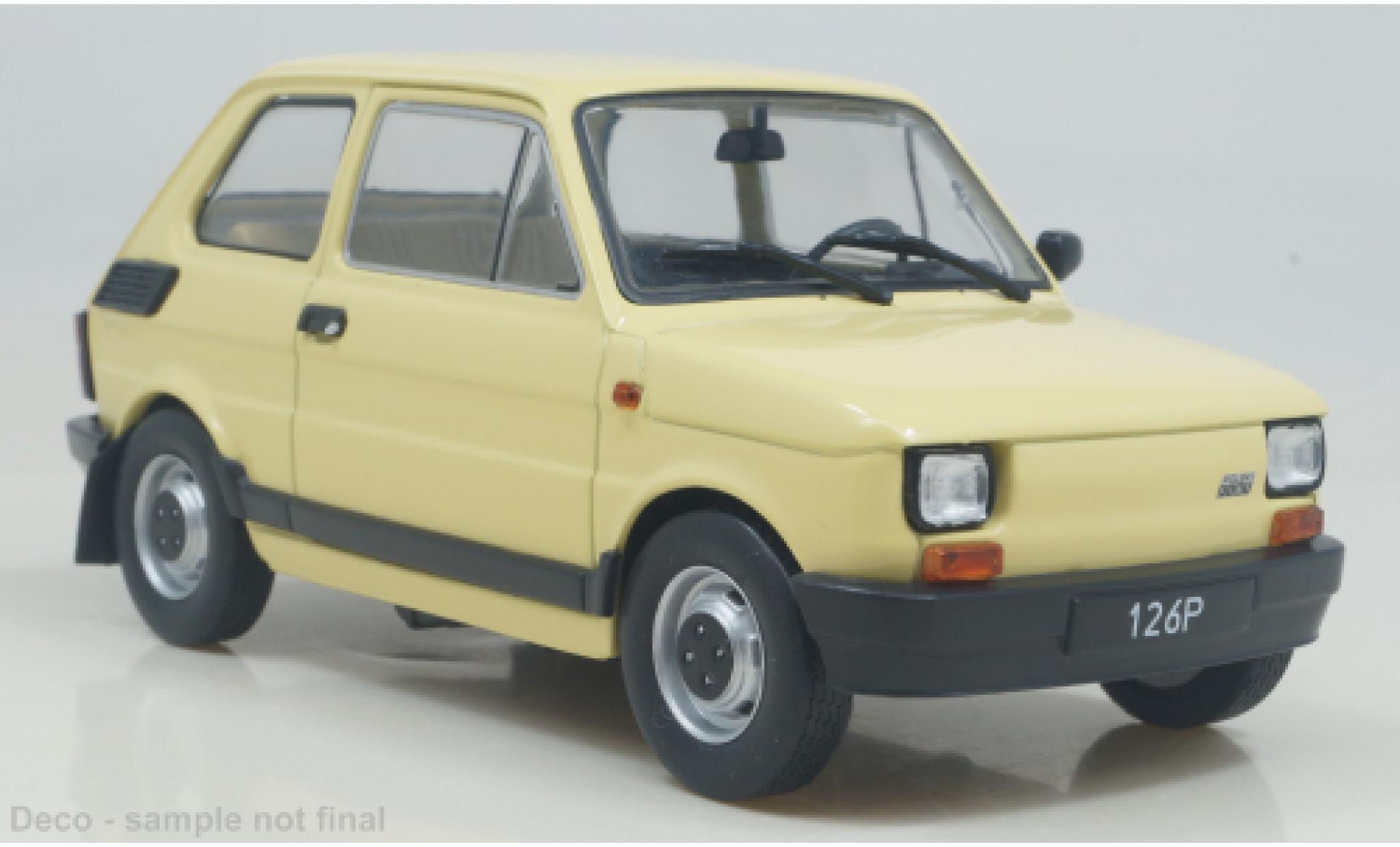 Fiat 126 1/24 WhiteBox p giallo clair 1985 modellino in miniatura