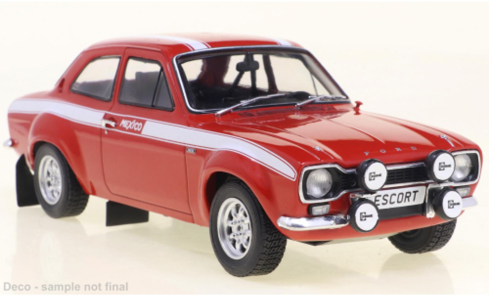 Ford Escort 1/24 WhiteBox MK I RS1600 Mexico rosso 1970 modellino in miniatura