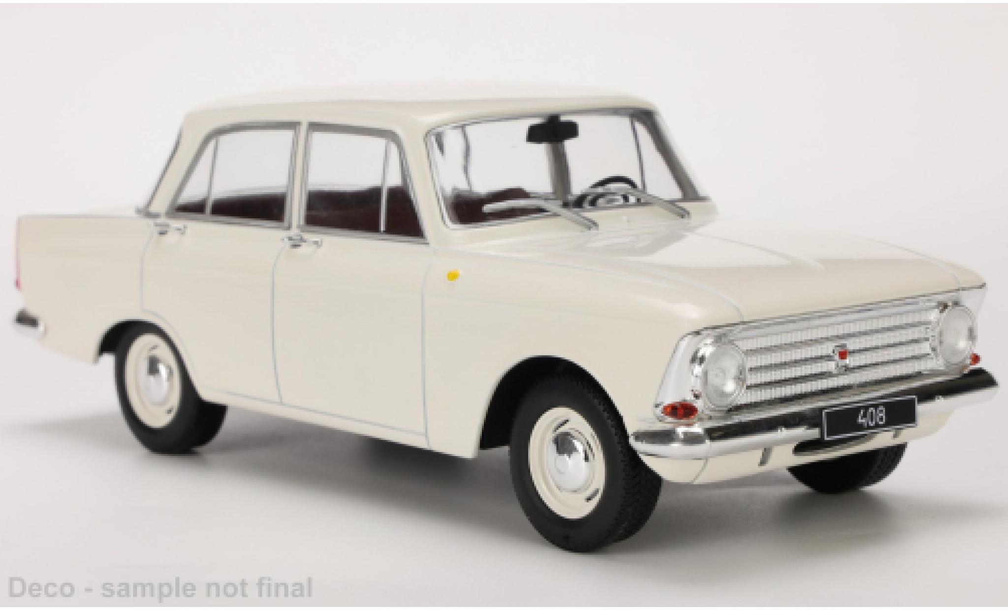 Moskwitsch 408 1/24 WhiteBox bianco 1966 modellino in miniatura