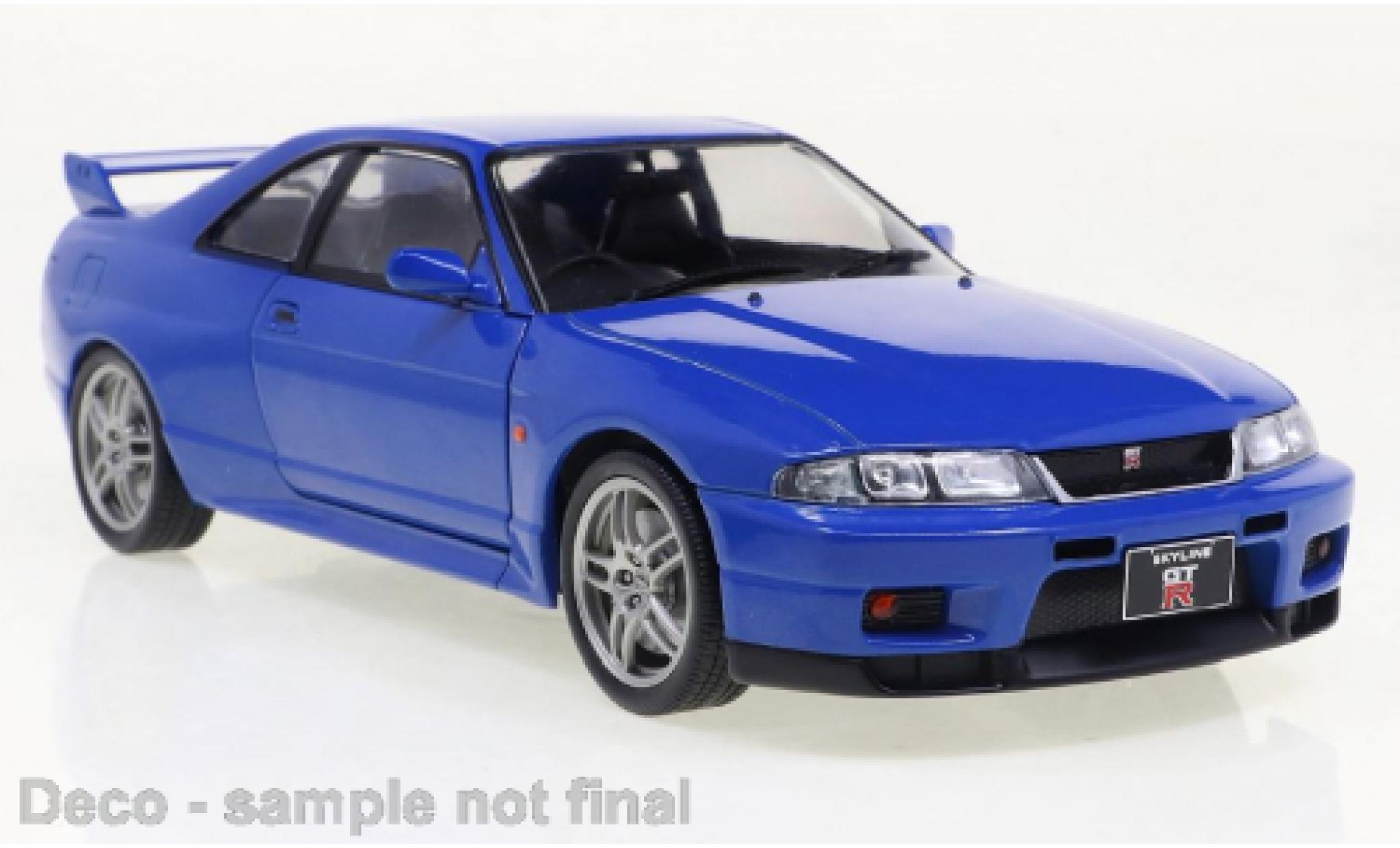 Nissan Skyline 1/24 WhiteBox GT-R (R33) blu 1997 modellino in miniatura