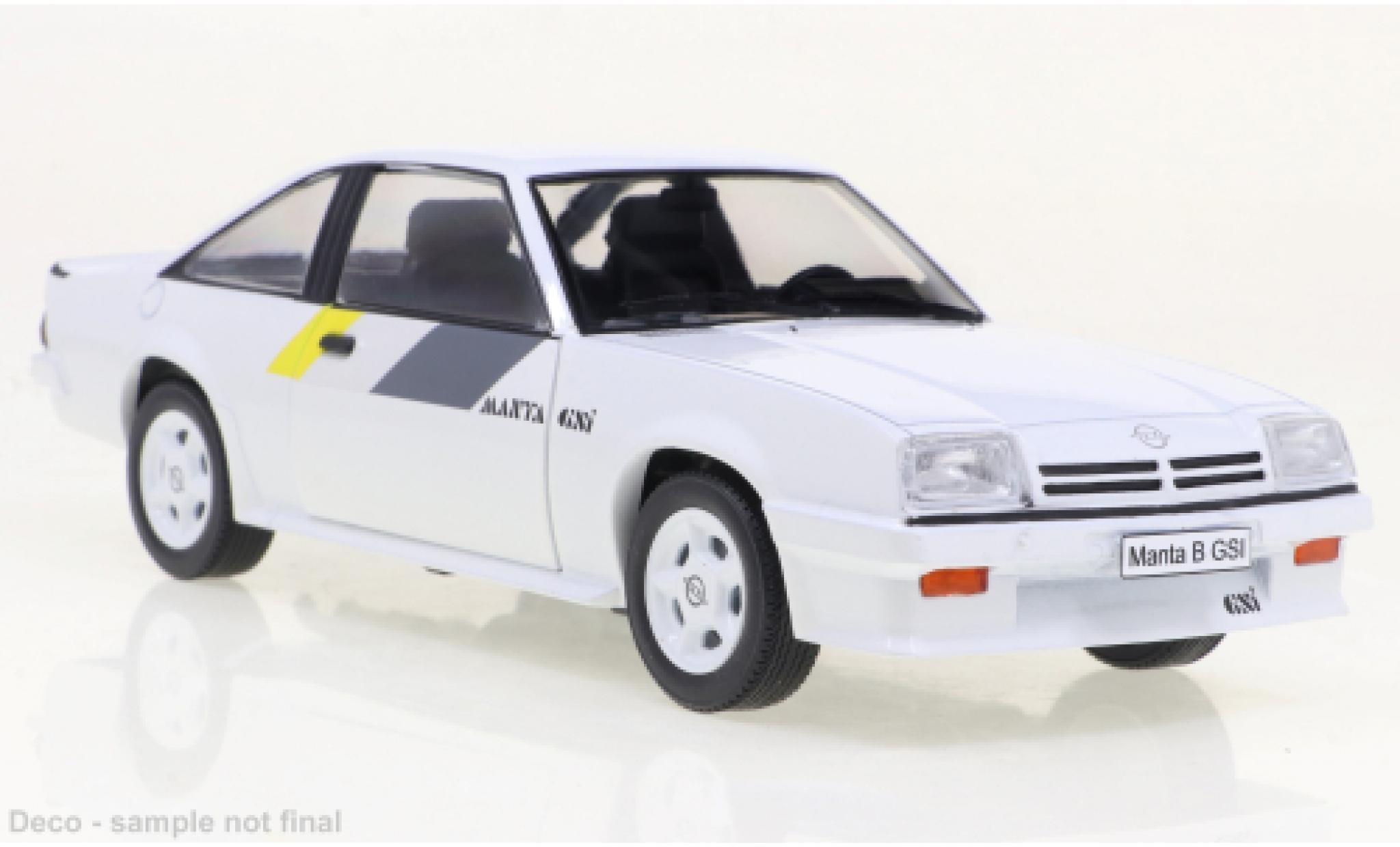 Opel Manta 1/24 WhiteBox B GSI bianco/Dekor 1984 modellino in miniatura