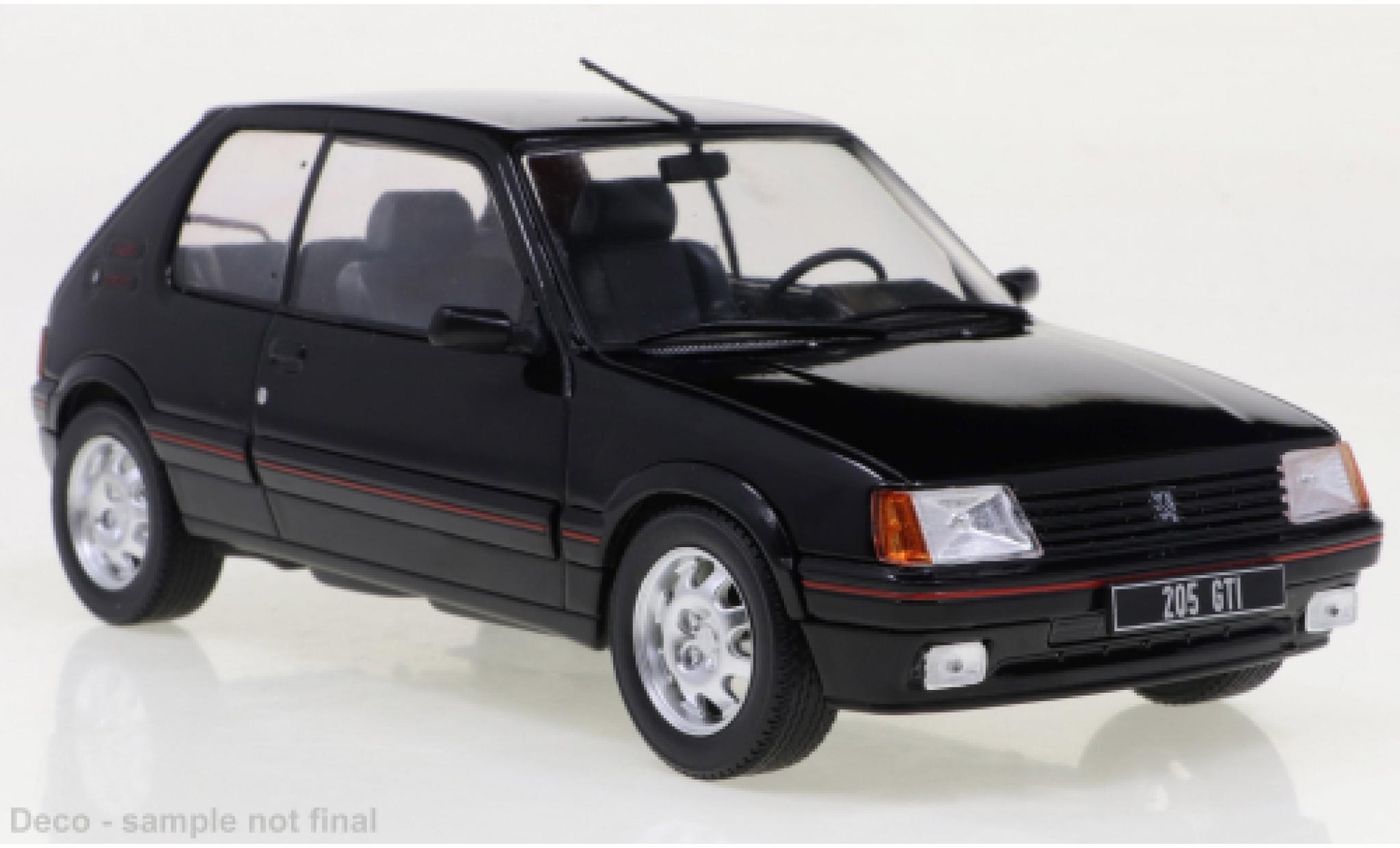 Peugeot 205 1/24 WhiteBox GTI nero 1988 modellino in miniatura
