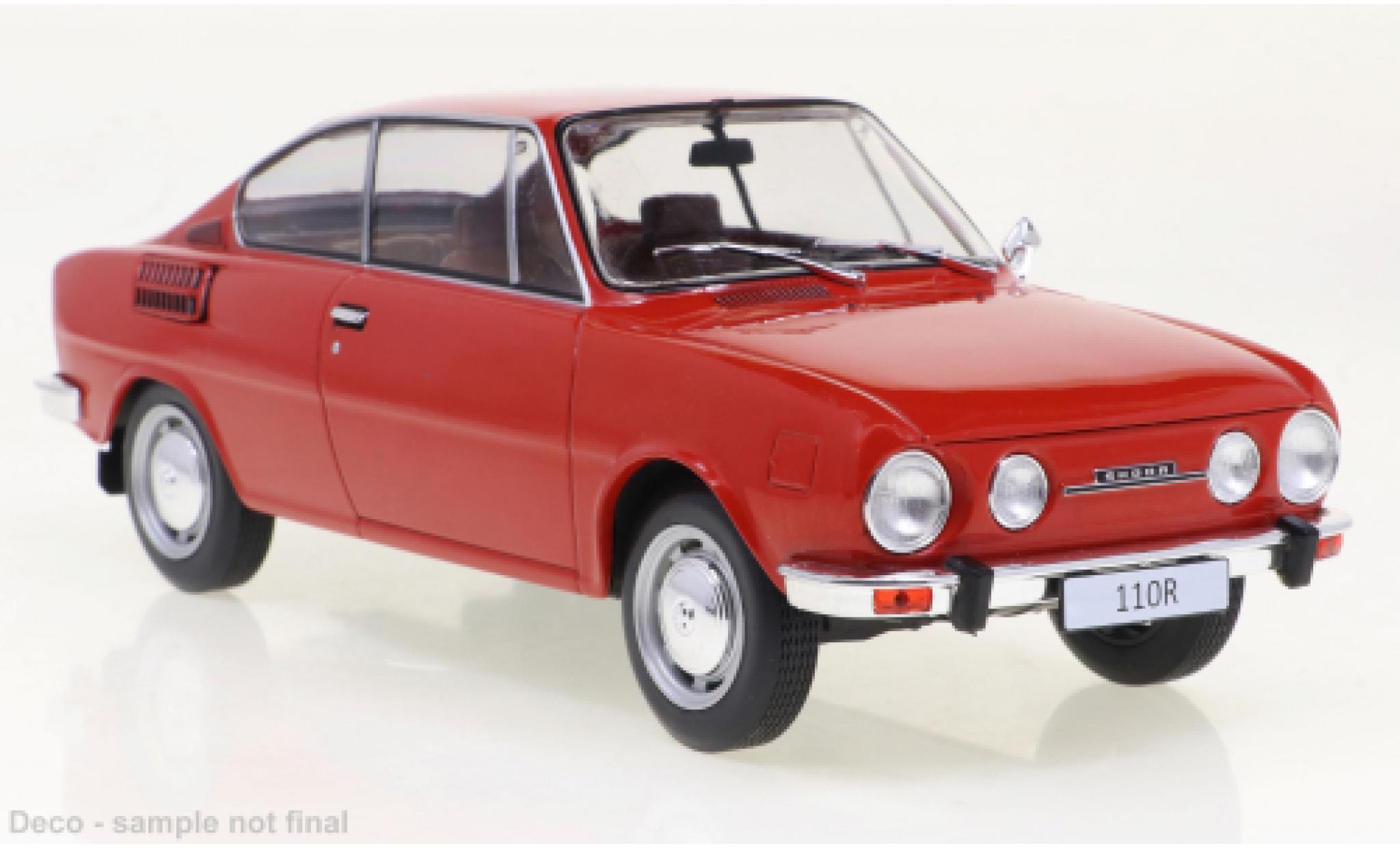 Skoda 110 1/24 WhiteBox R rosso 1970 modellino in miniatura