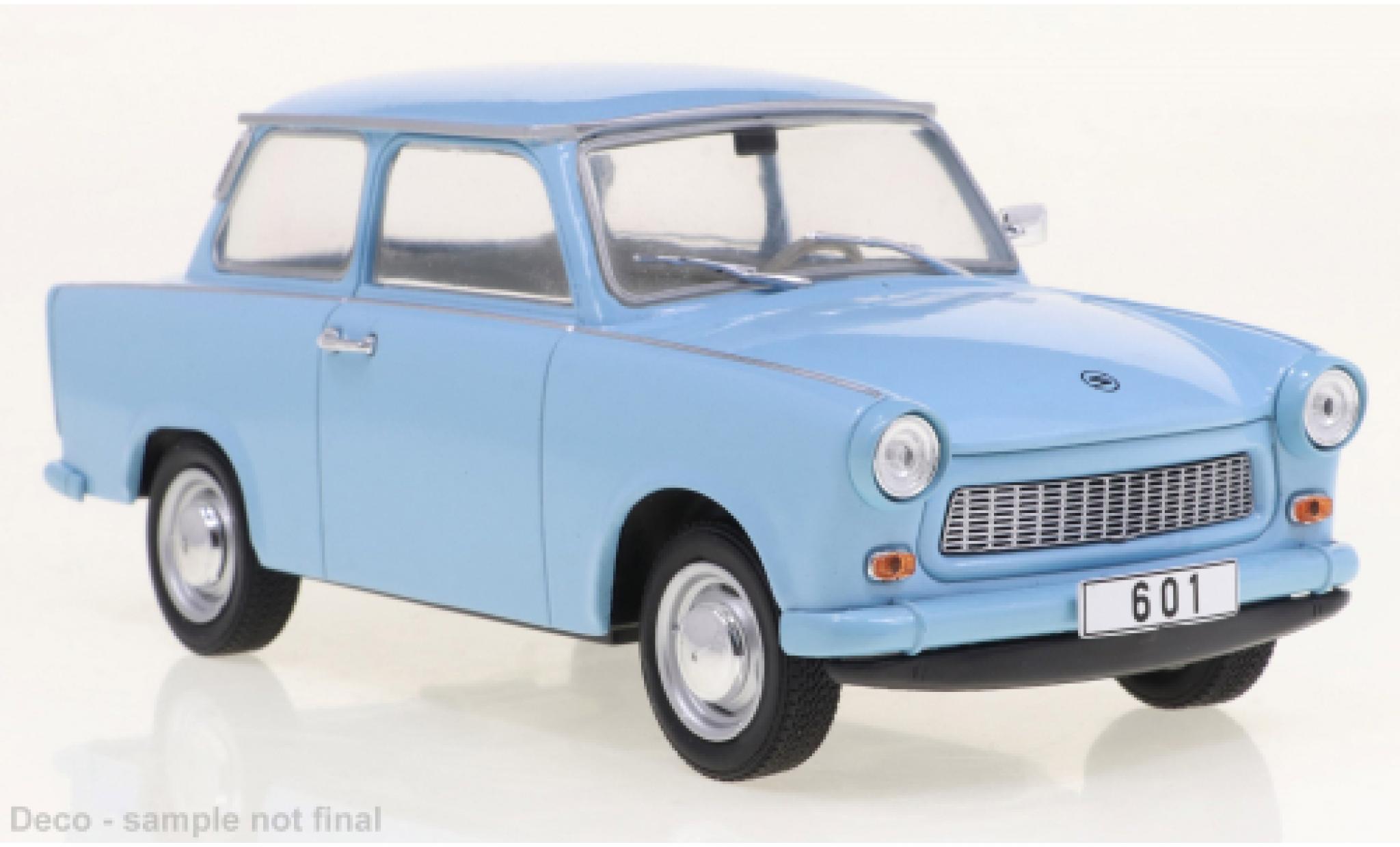 Trabant 601 1/24 WhiteBox blu 1965 modellino in miniatura