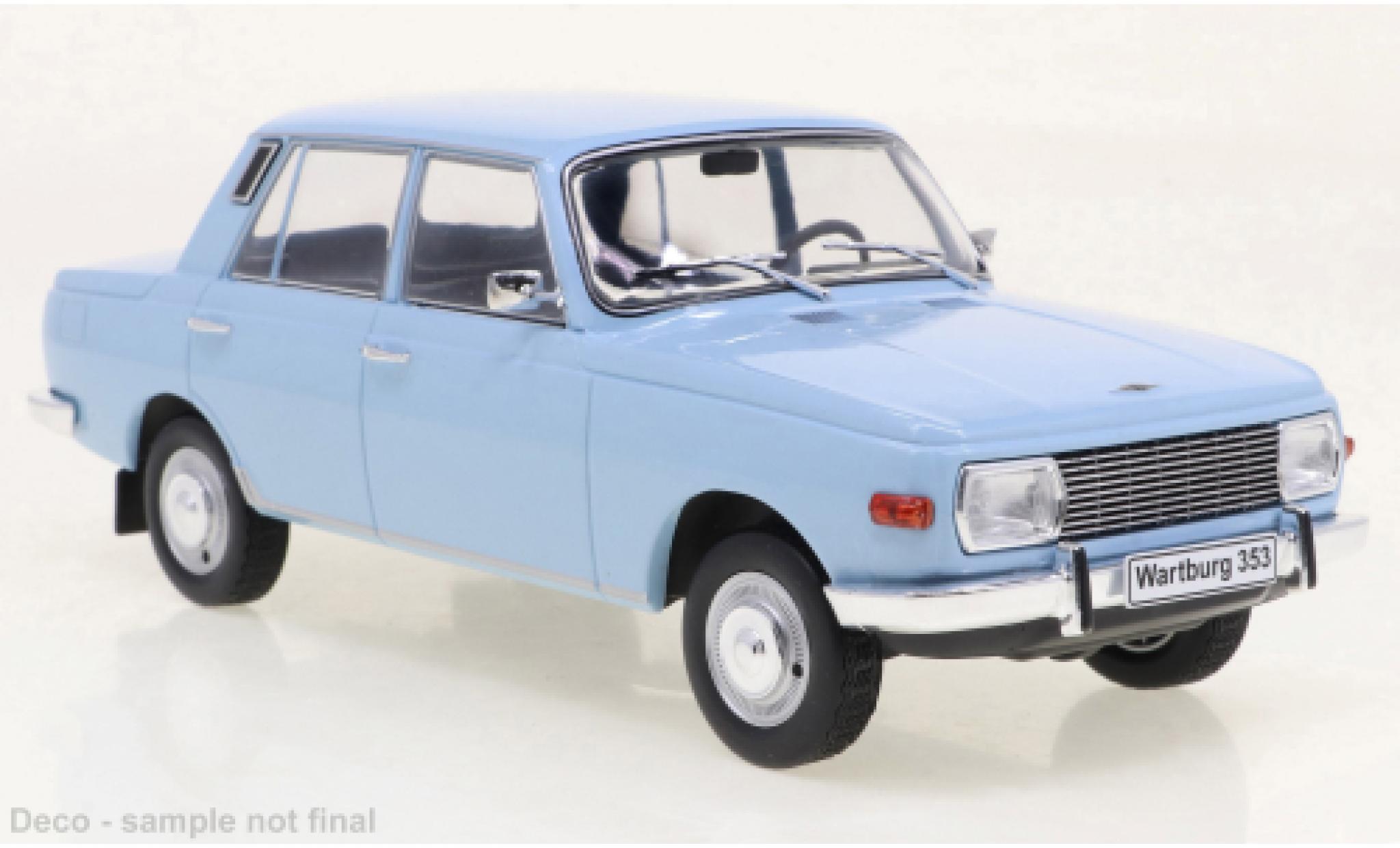 Wartburg 353 1/24 WhiteBox blu 1967 modellino in miniatura