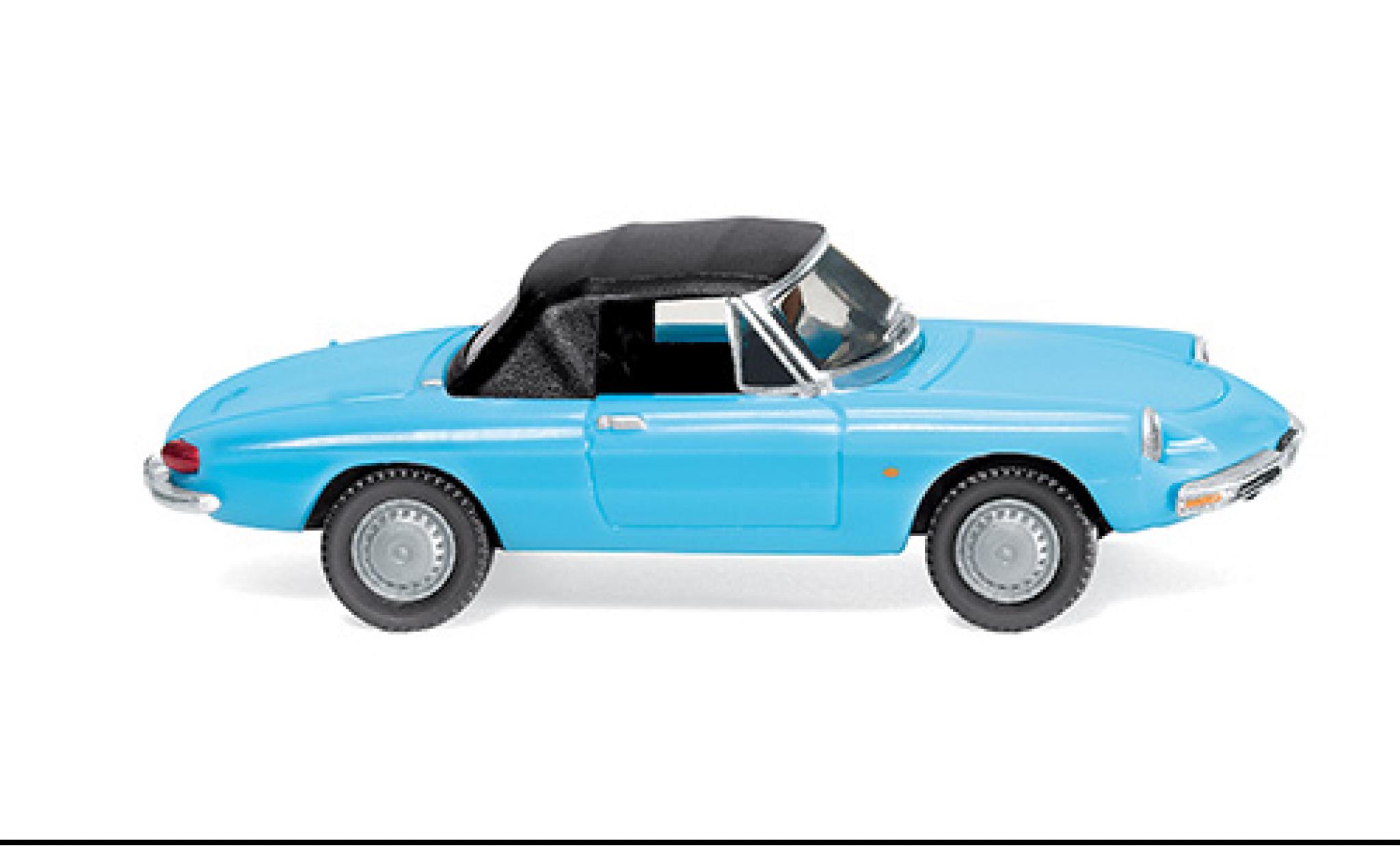 Alfa Romeo Spider 1/87 Wiking blu/nero 1966 modellino in miniatura