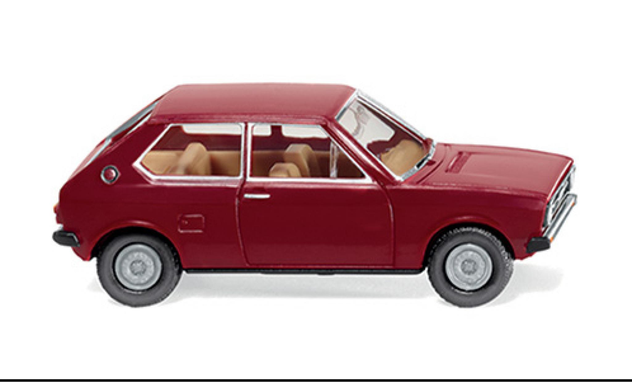 Audi 50 1/87 Wiking rosso 1974 modellino in miniatura