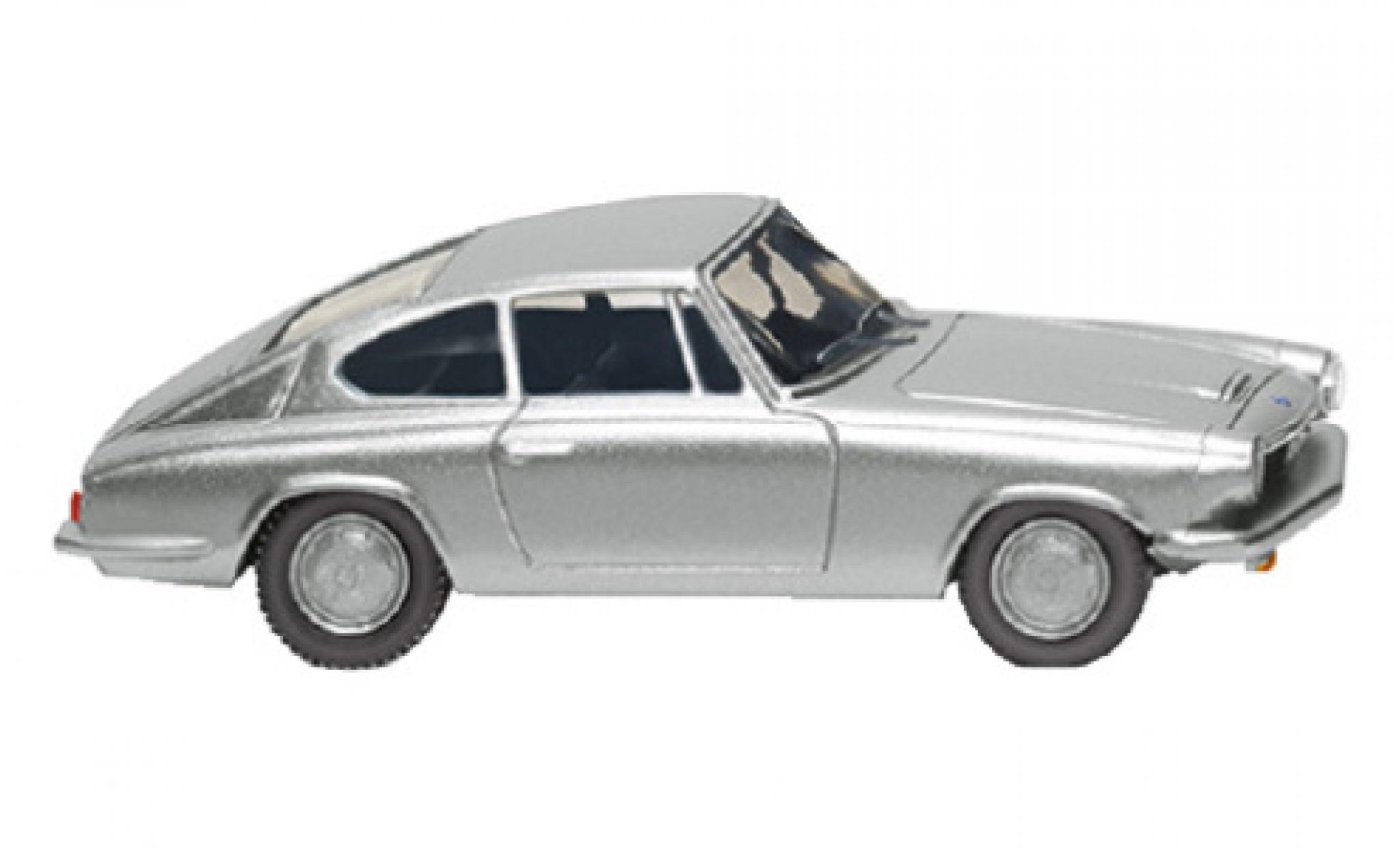 Bmw 1600 1/87 Wiking GT Coupe grigio 1967 modellino in miniatura