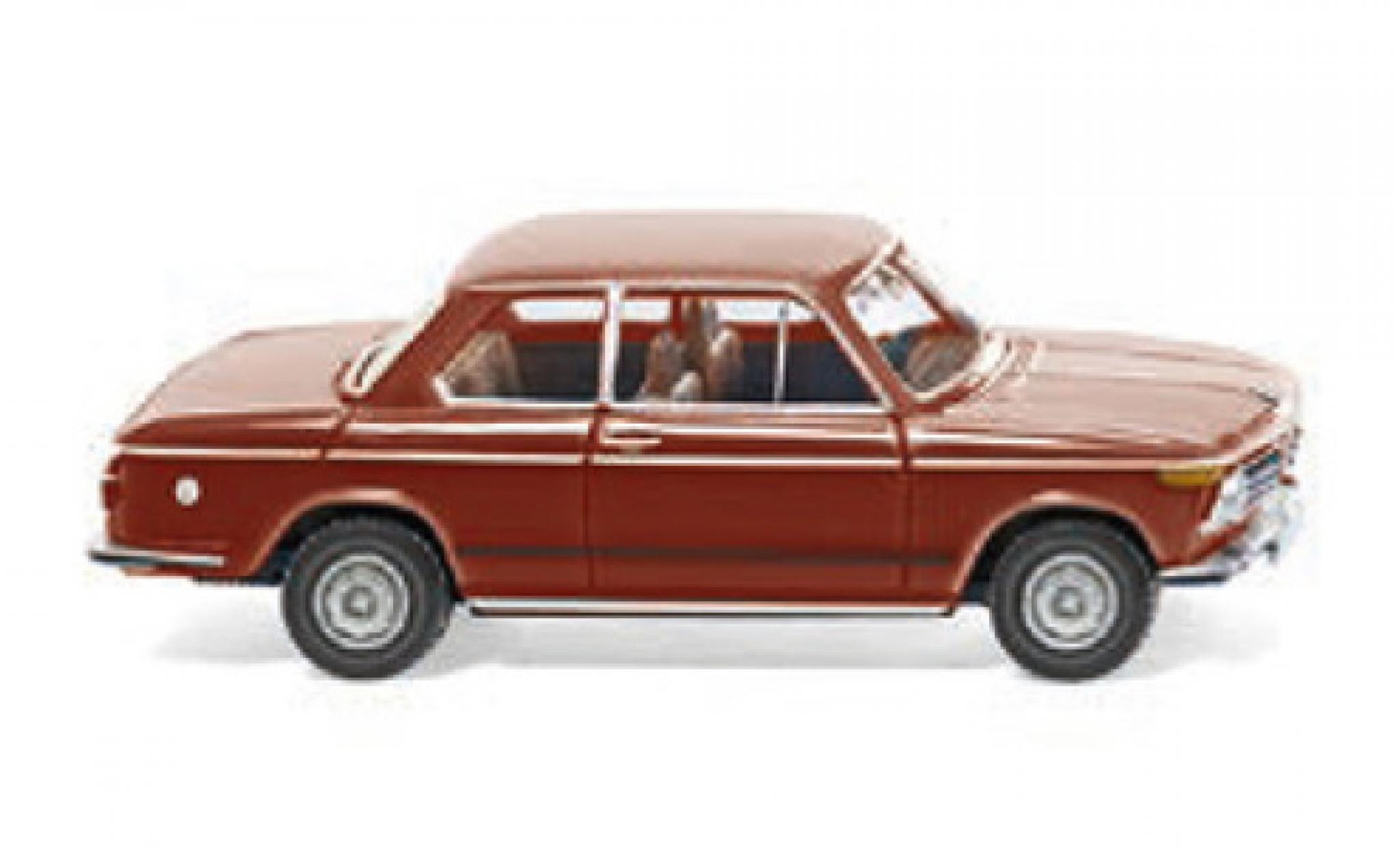 Bmw 2002 1/87 Wiking rosso 1968 modellino in miniatura