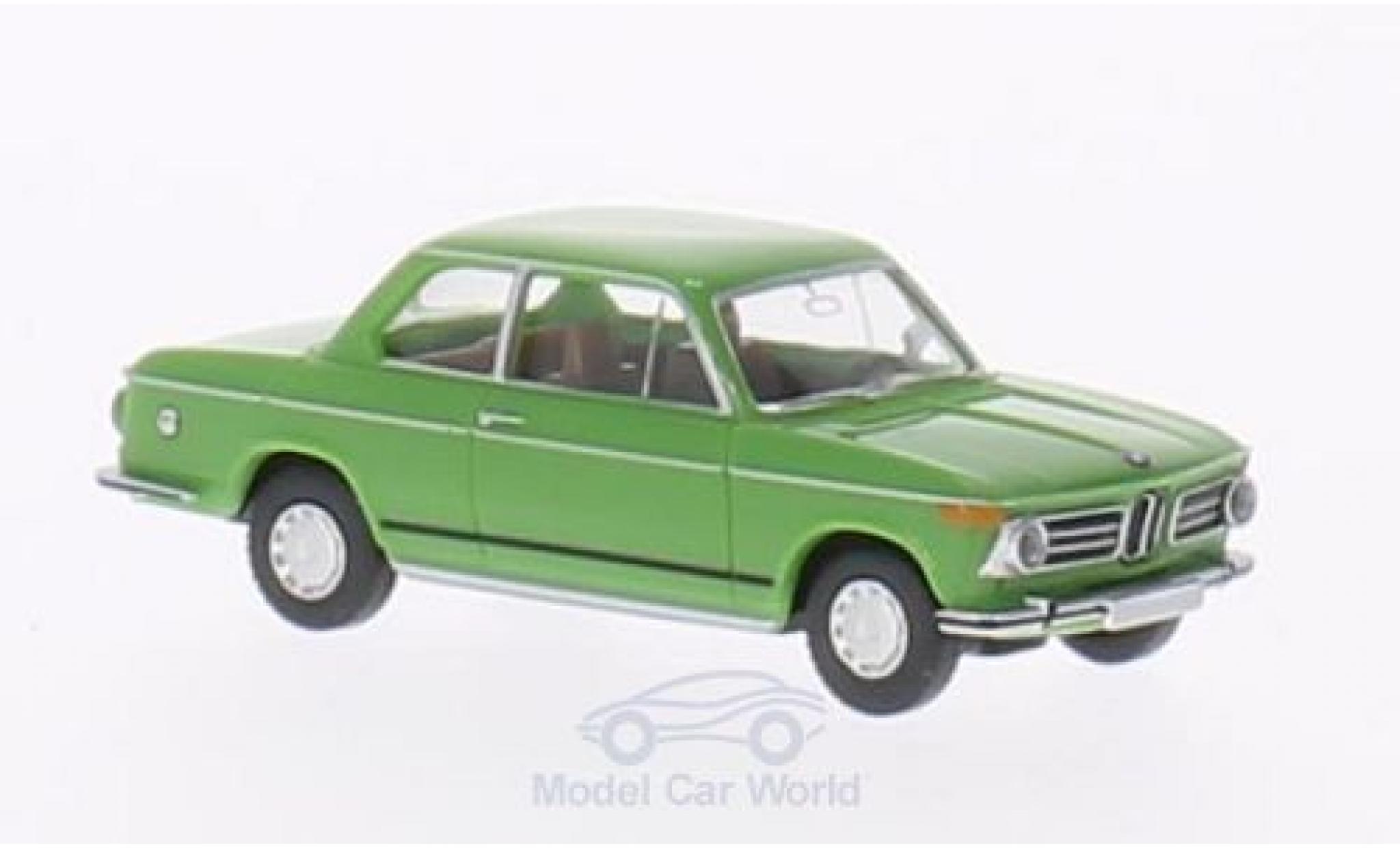 Bmw 2002 1/87 Wiking verde modellino in miniatura