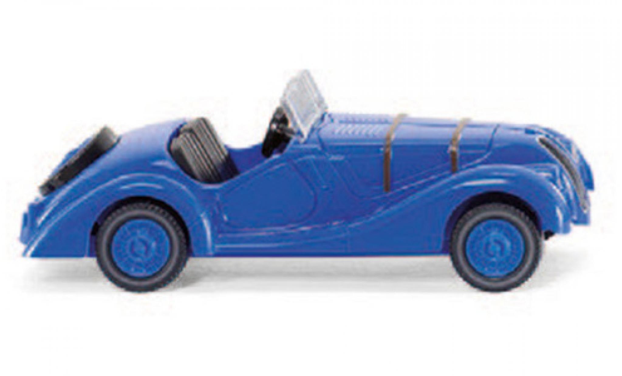 Bmw 328 1/87 Wiking blu modellino in miniatura