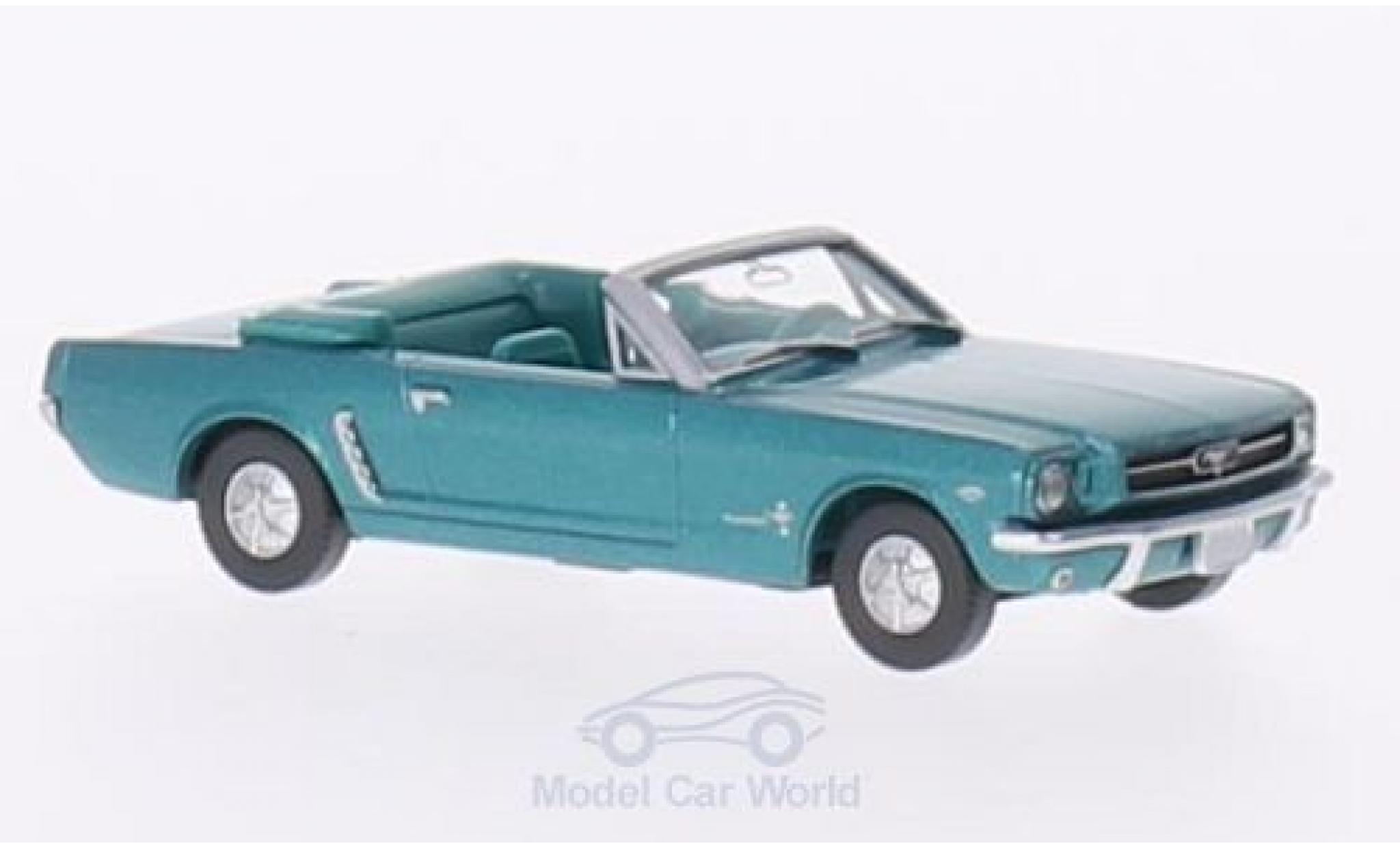 Ford Mustang 1/87 Wiking Convertibile metallico türkis modellino in miniatura
