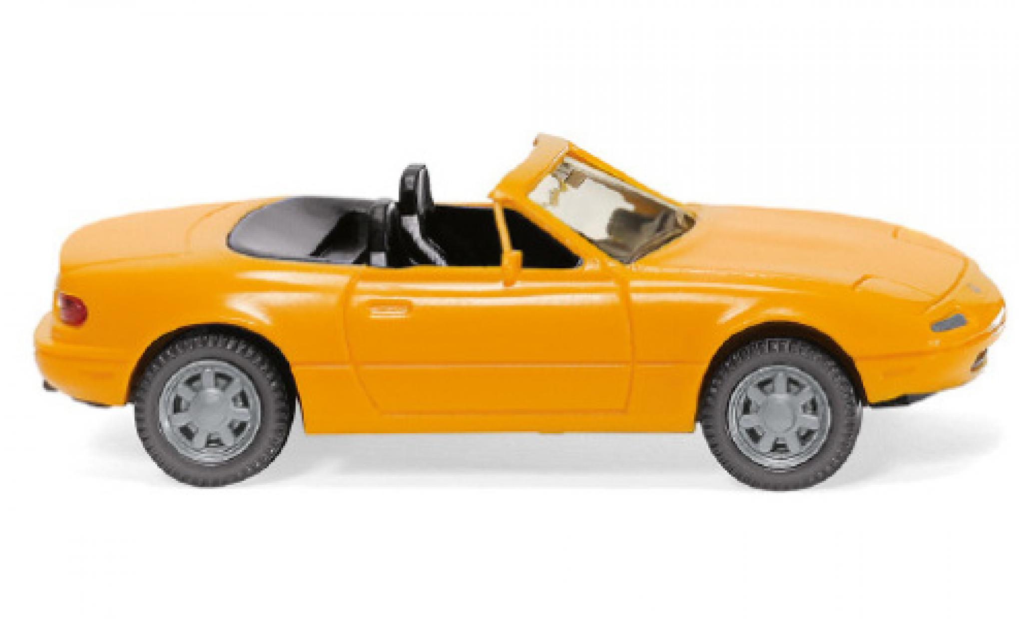 Mazda MX5 1/87 Wiking giallo 1989 modellino in miniatura