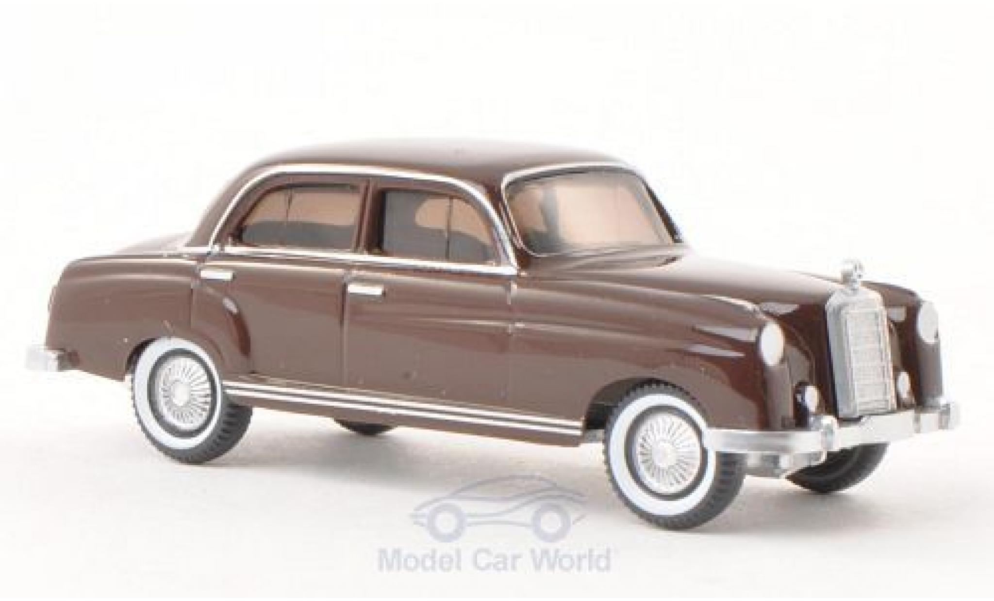Mercedes 220 1/87 Wiking marroneee modellino in miniatura