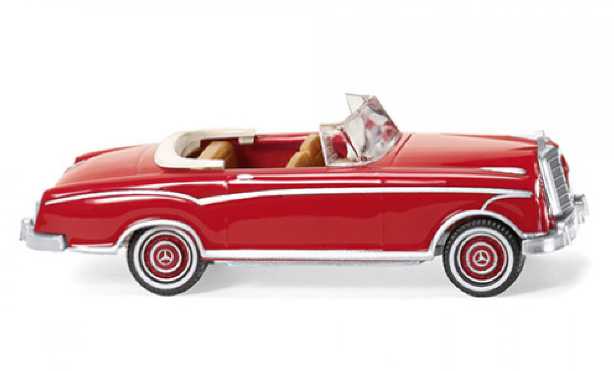 Mercedes 220 1/87 Wiking S Cabriolet (W180 II) rosso modellino in miniatura