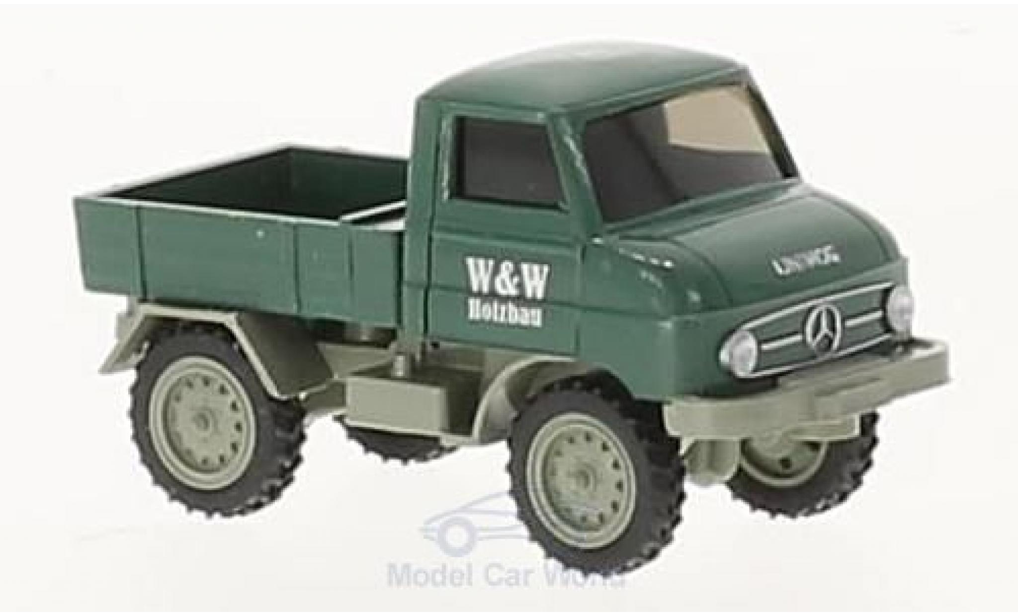Mercedes Unimog 1/87 Wiking U 411 W&W Holzbau modellino in miniatura