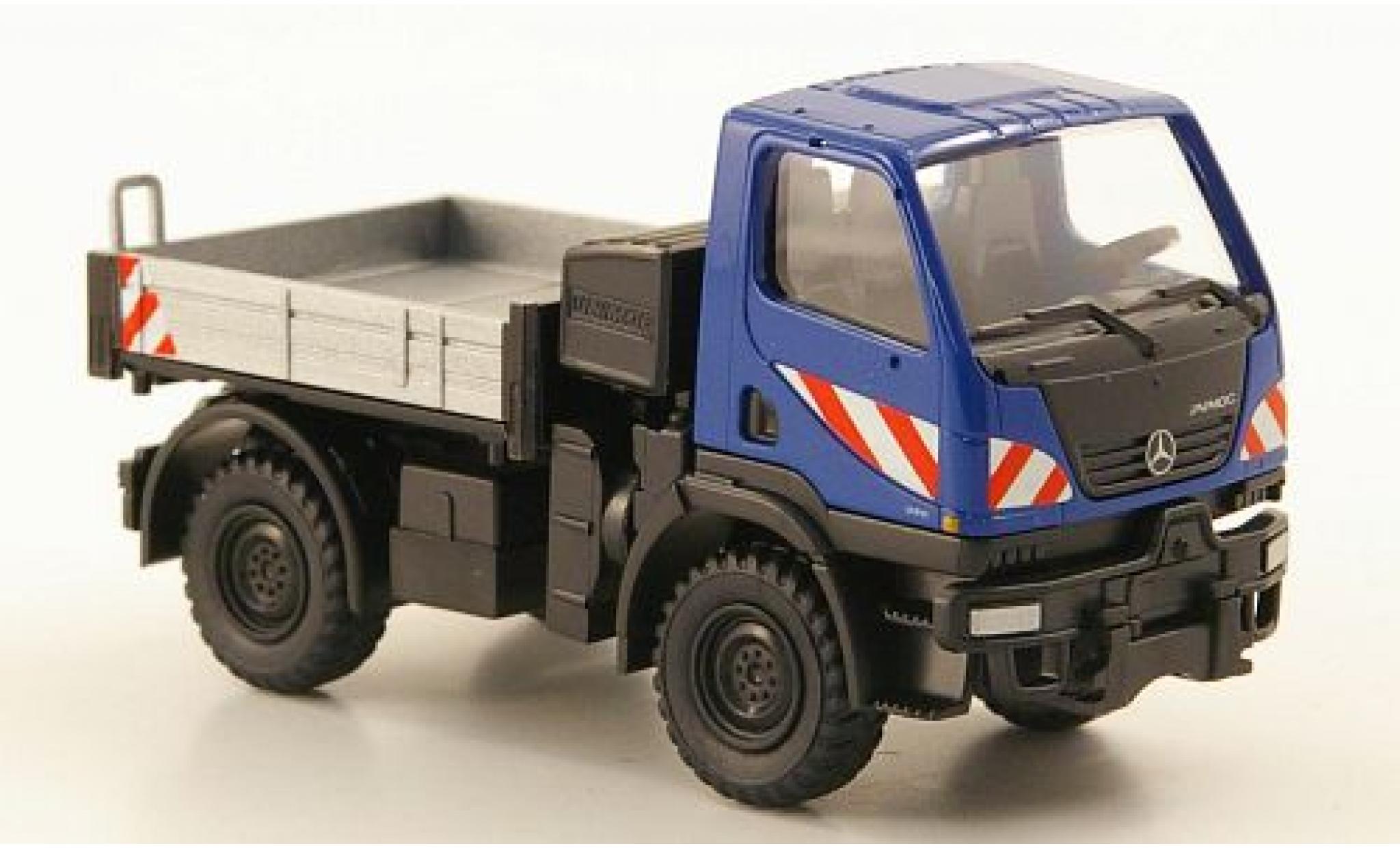 Mercedes Unimog 1/87 Wiking U20 Pritsche blu modellino in miniatura