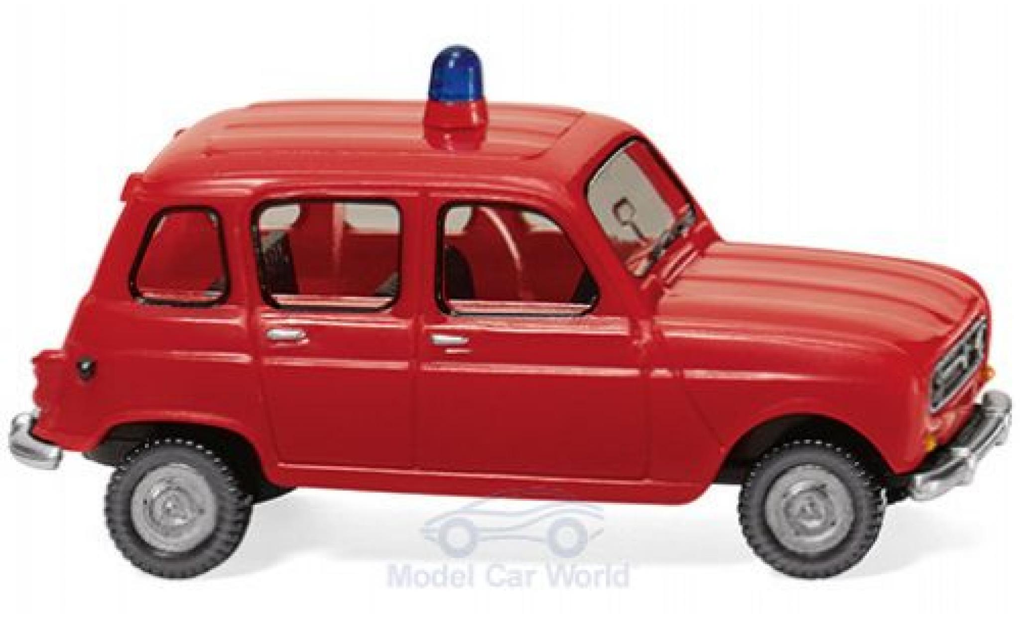 Renault 4 1/87 Wiking Feuerwehr modellino in miniatura