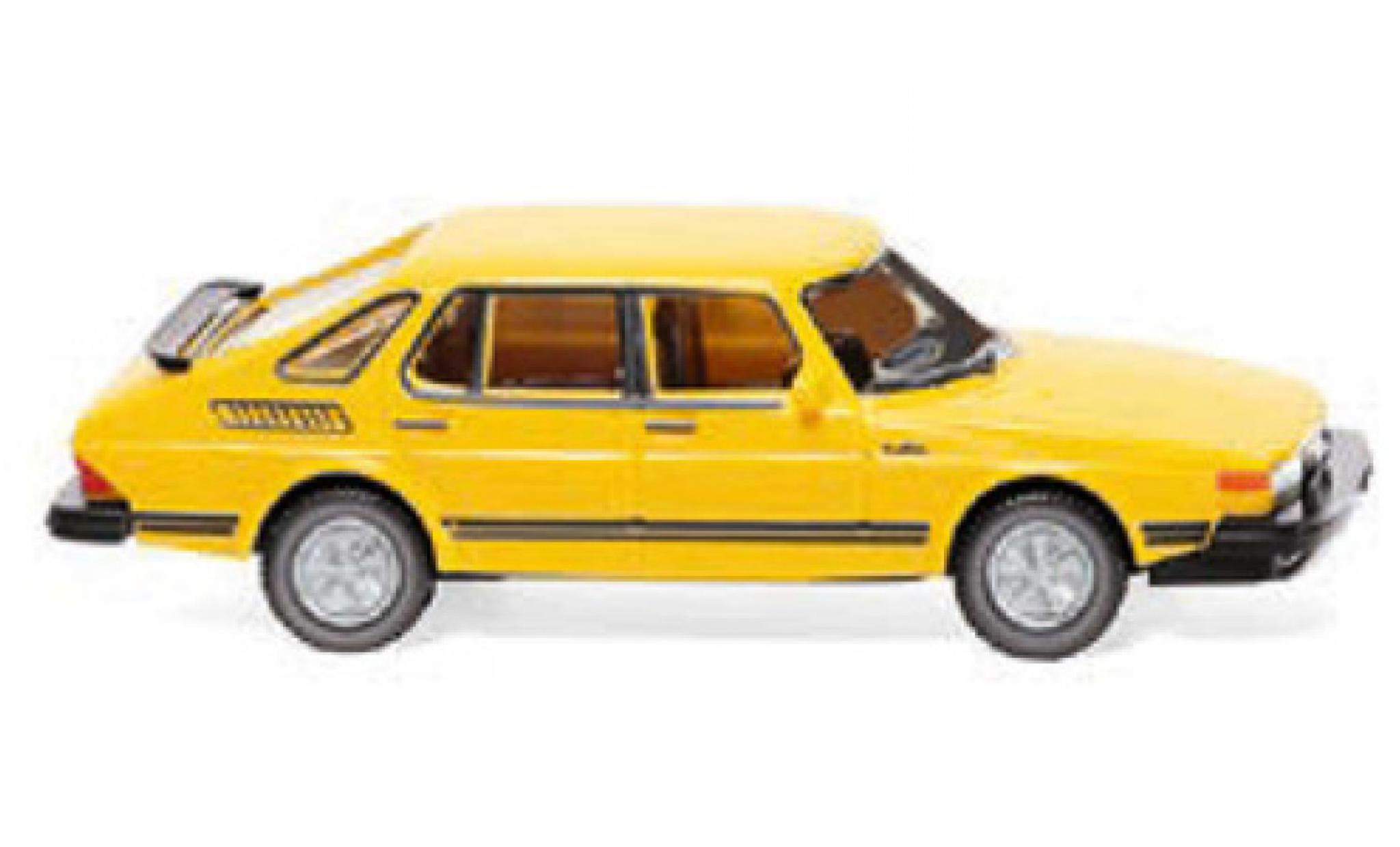 Saab 900 1/87 Wiking Turbo giallo 1978 modellino in miniatura