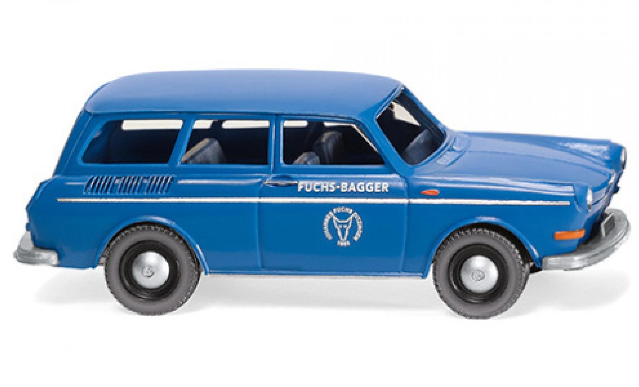 Volkswagen 1600 1/87 Wiking Variant Fuchs-Bagger Kundendienst 1969 modellino in miniatura