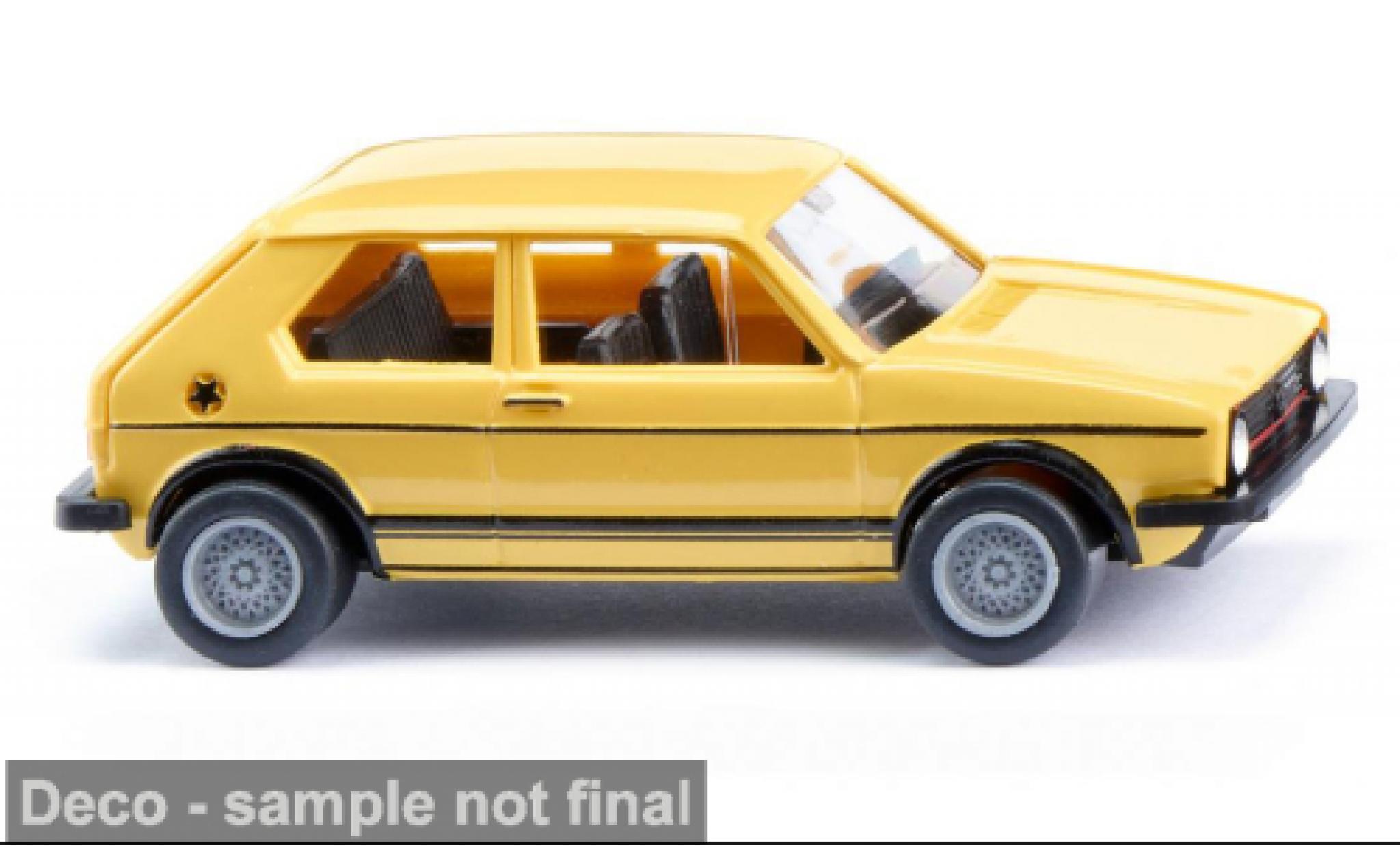Volkswagen Golf 1/87 Wiking GTI gelb 1976 1:87 modellino in miniatura