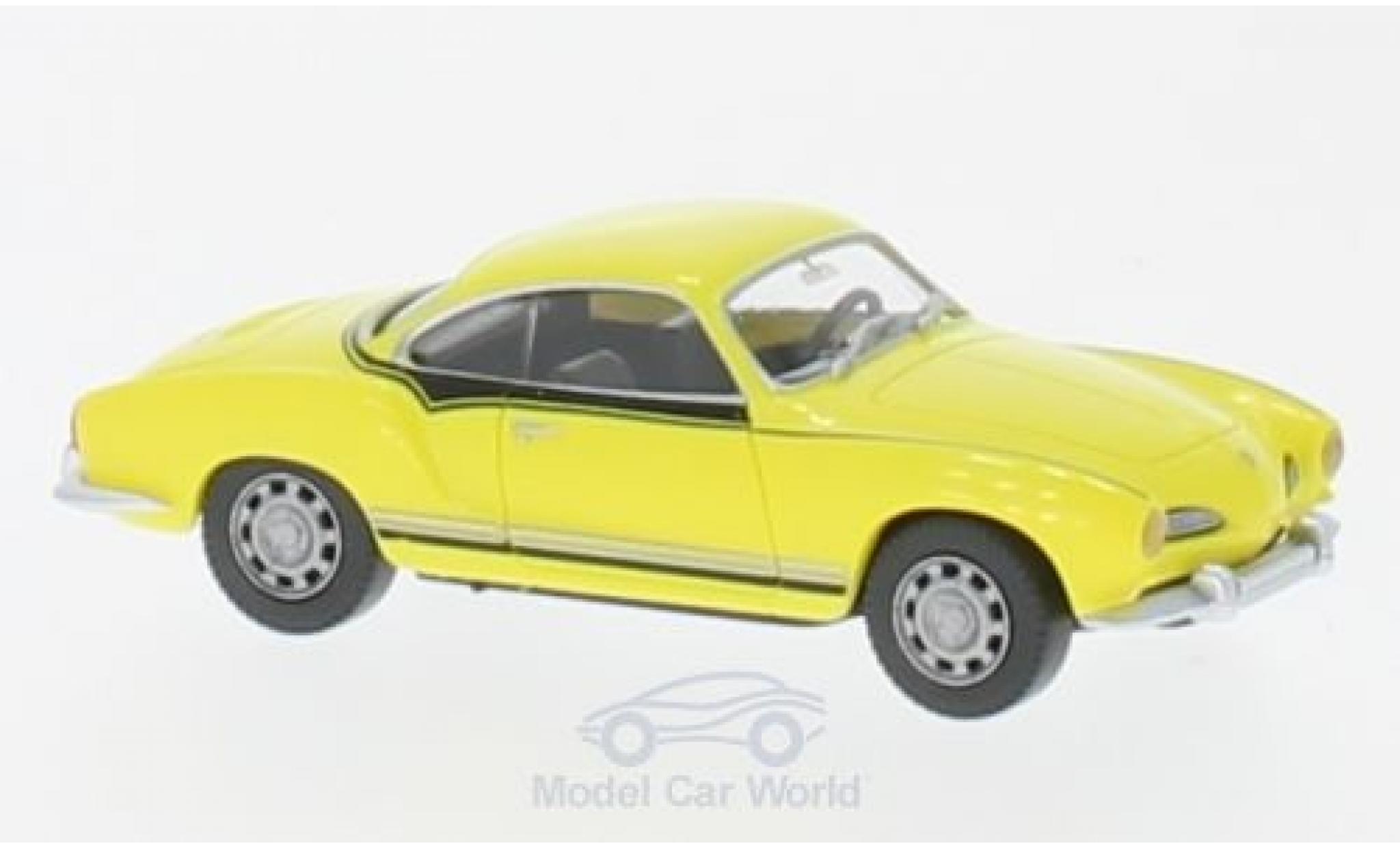 Volkswagen Karmann 1/87 Wiking Ghia Coupe giallo/Dekor modellino in miniatura