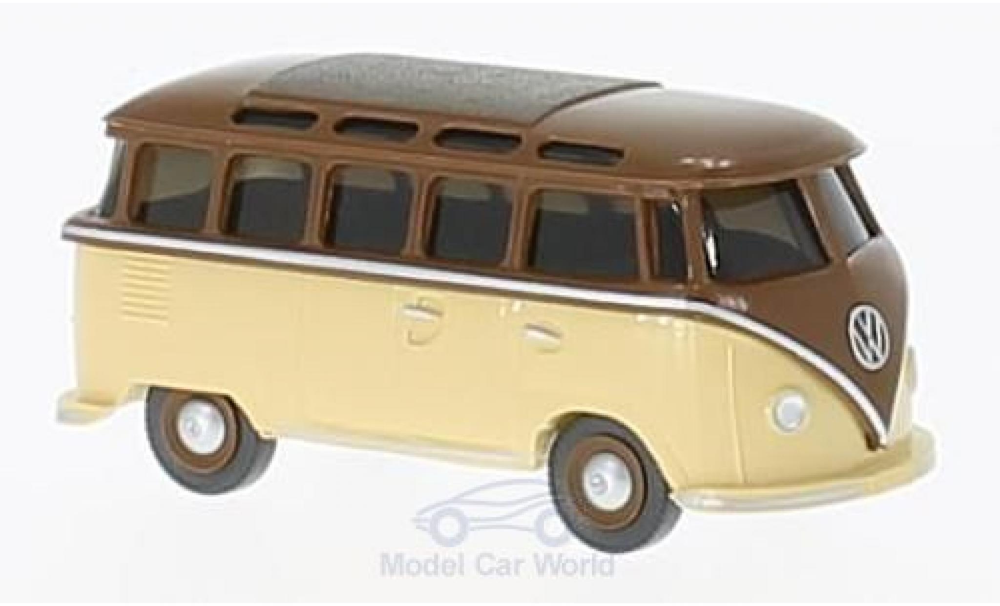 Volkswagen T1 B 1/87 Wiking marroneee/beige Sambabus modellino in miniatura