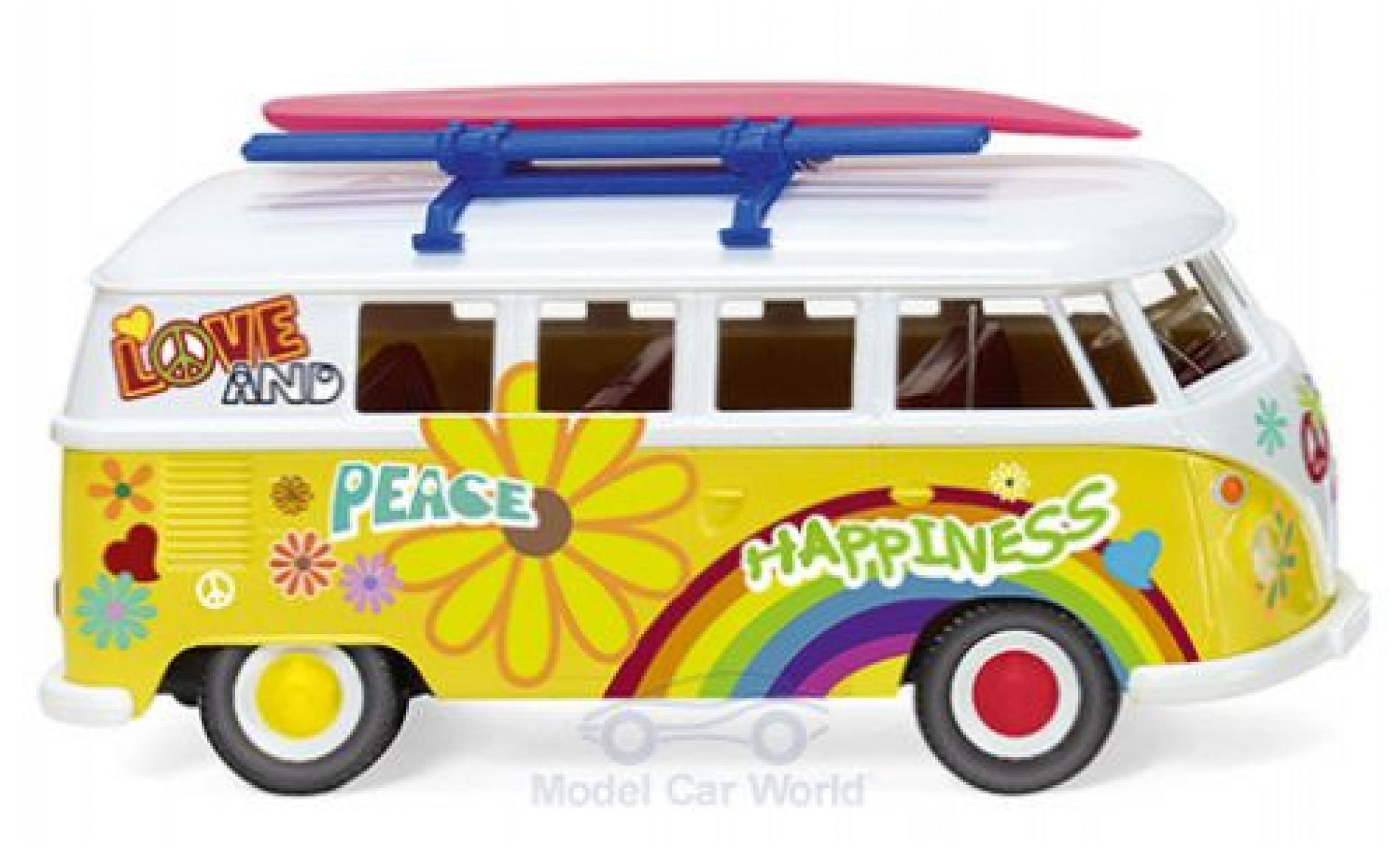 Volkswagen T1 1/87 Wiking Bus Flower Power 1963 modellino in miniatura