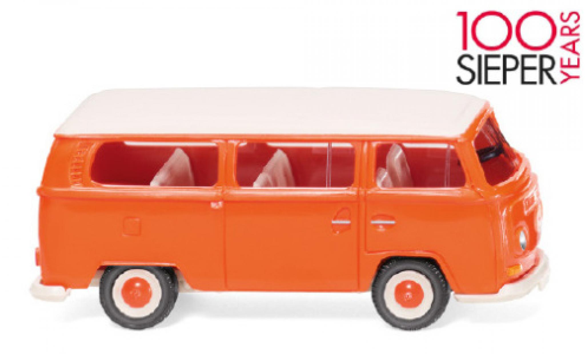 Volkswagen T2 1/87 Wiking Bus orange/bianco 1967 modellino in miniatura