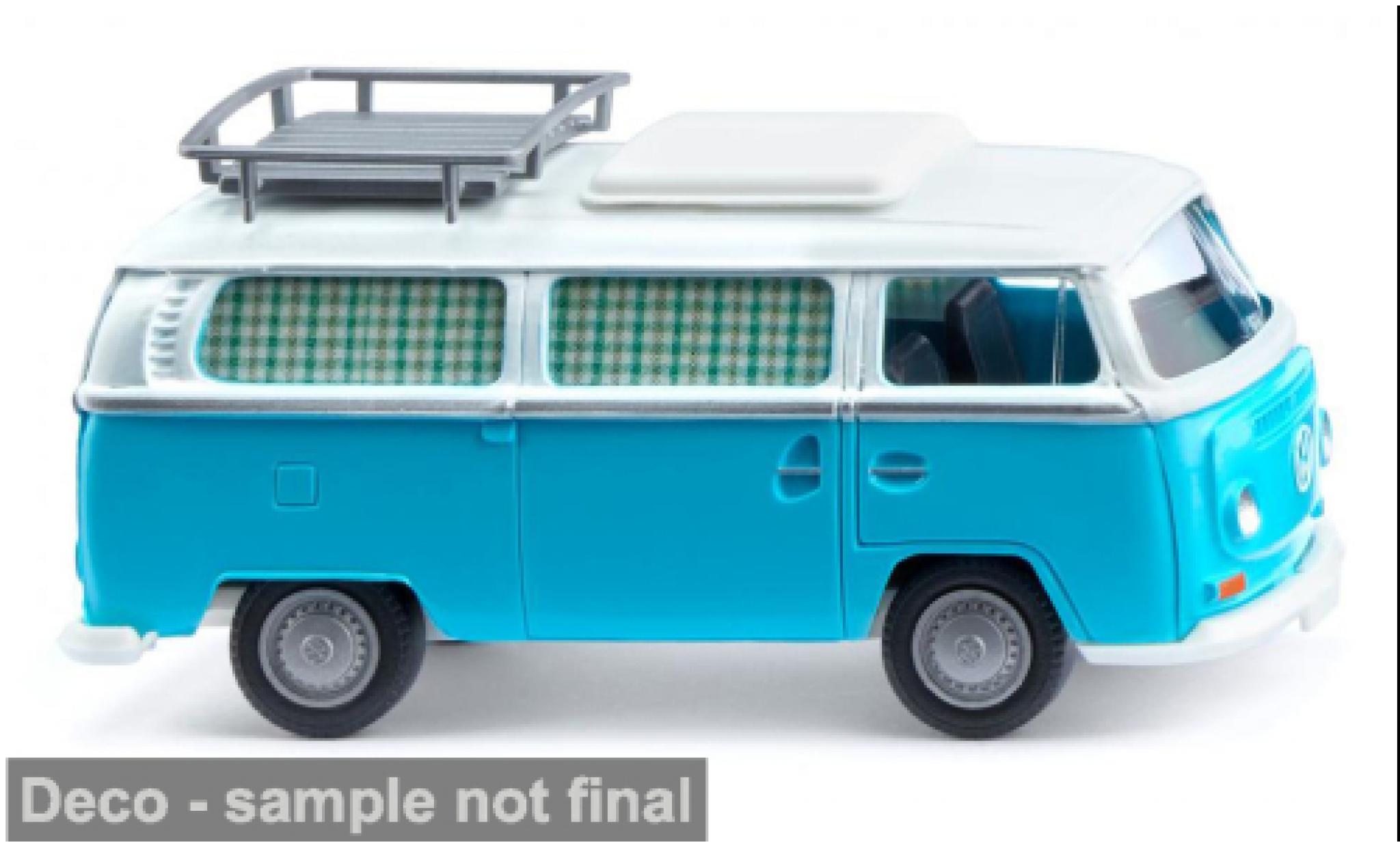 Volkswagen T2 1/87 Wiking Campingbus türkis/weiss 1967 1:87 modellino in miniatura