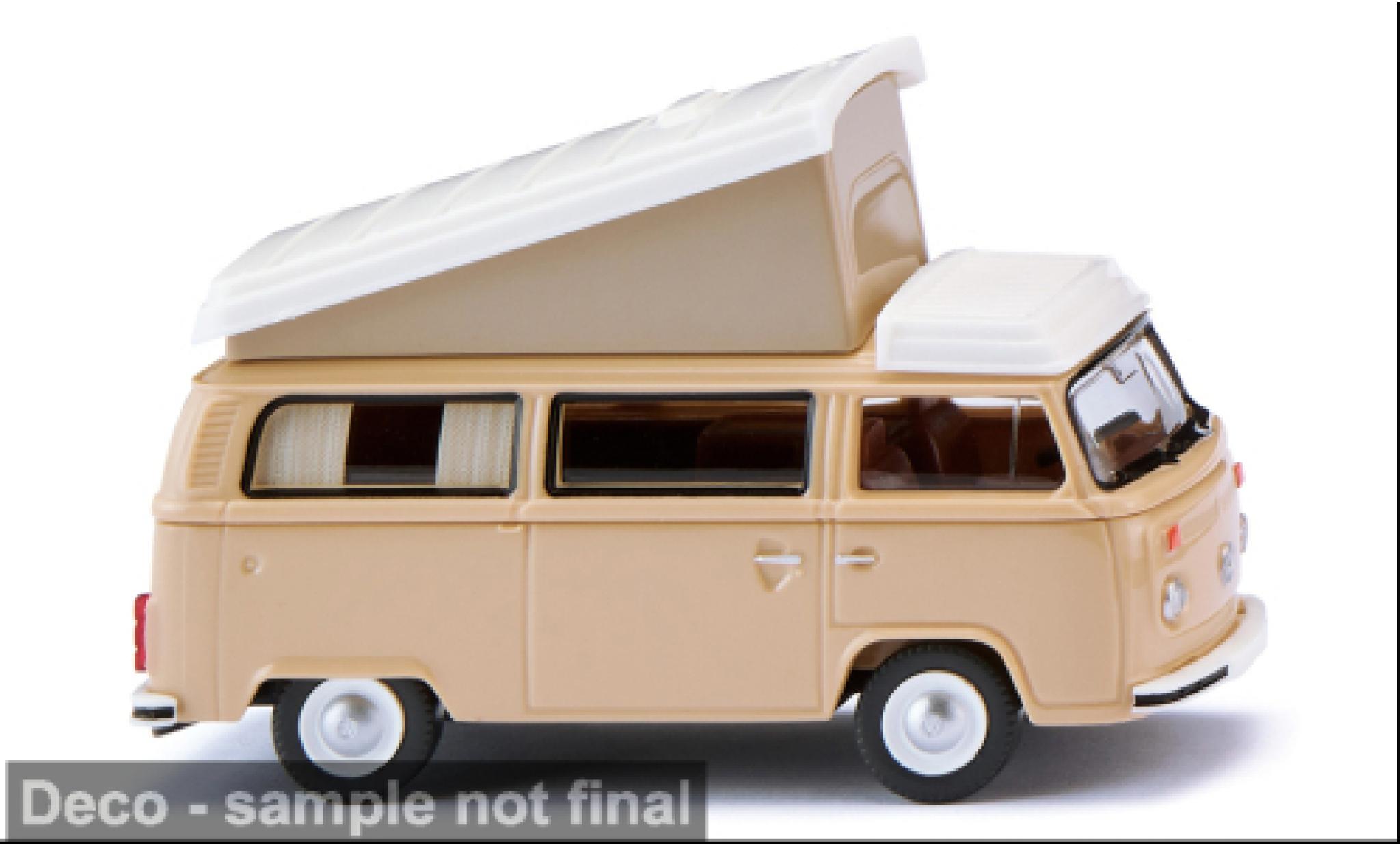 Volkswagen T2 1/87 Wiking b Campingbus beige/weiss 1972 1:87 modellino in miniatura